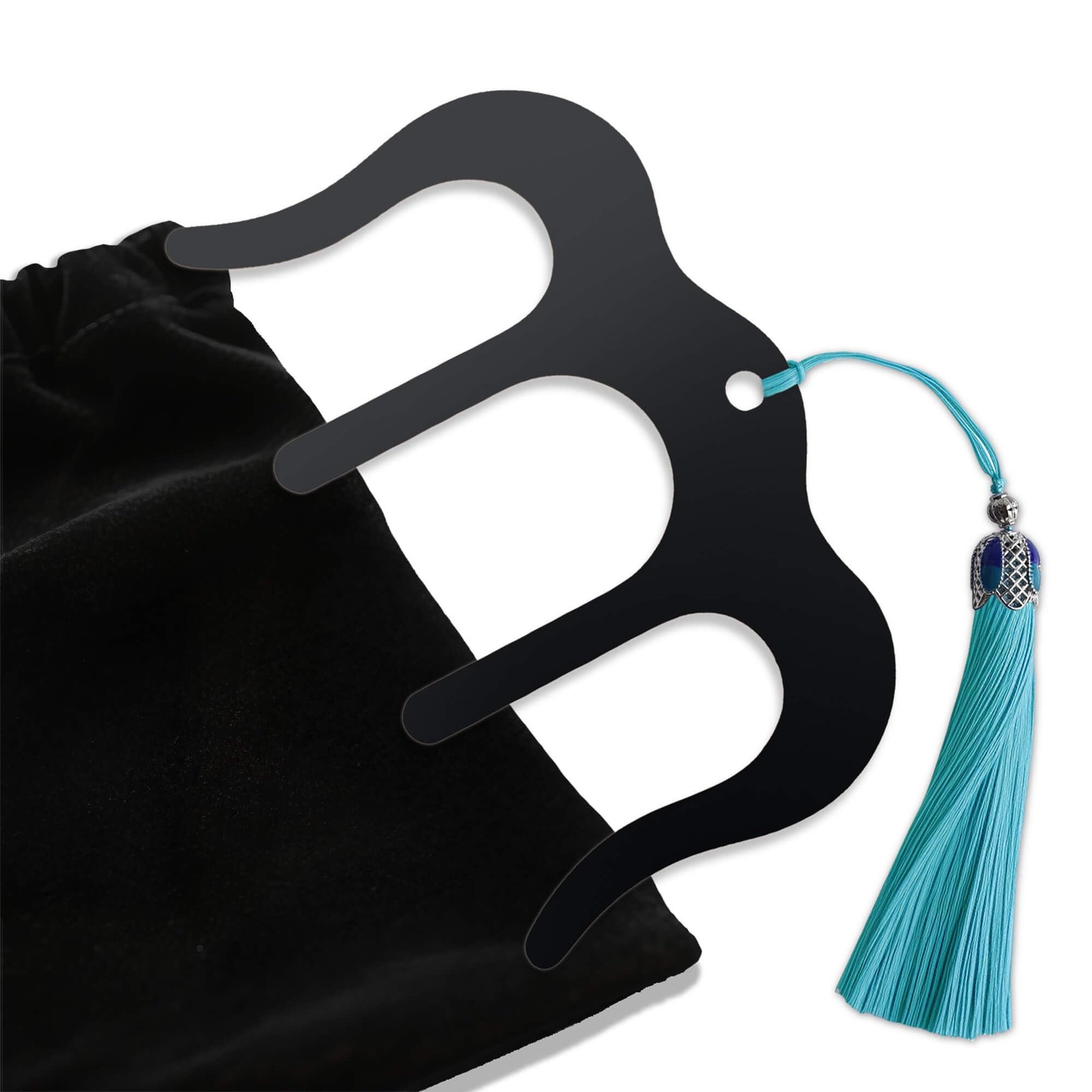 Metal Music Book Clip Set - Black Stainless Steel Music Stand Accessory,Hands...