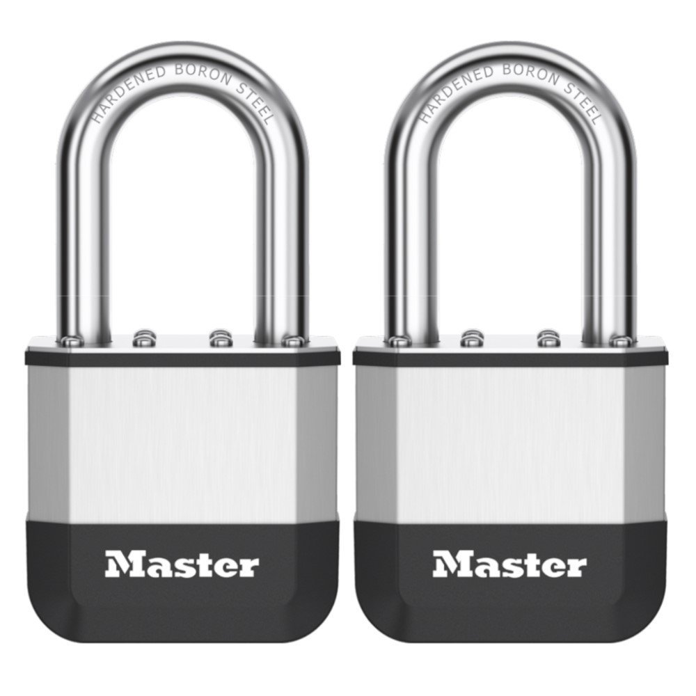 Master Lock Elite Padlock 51mm LS KA Twin Pack