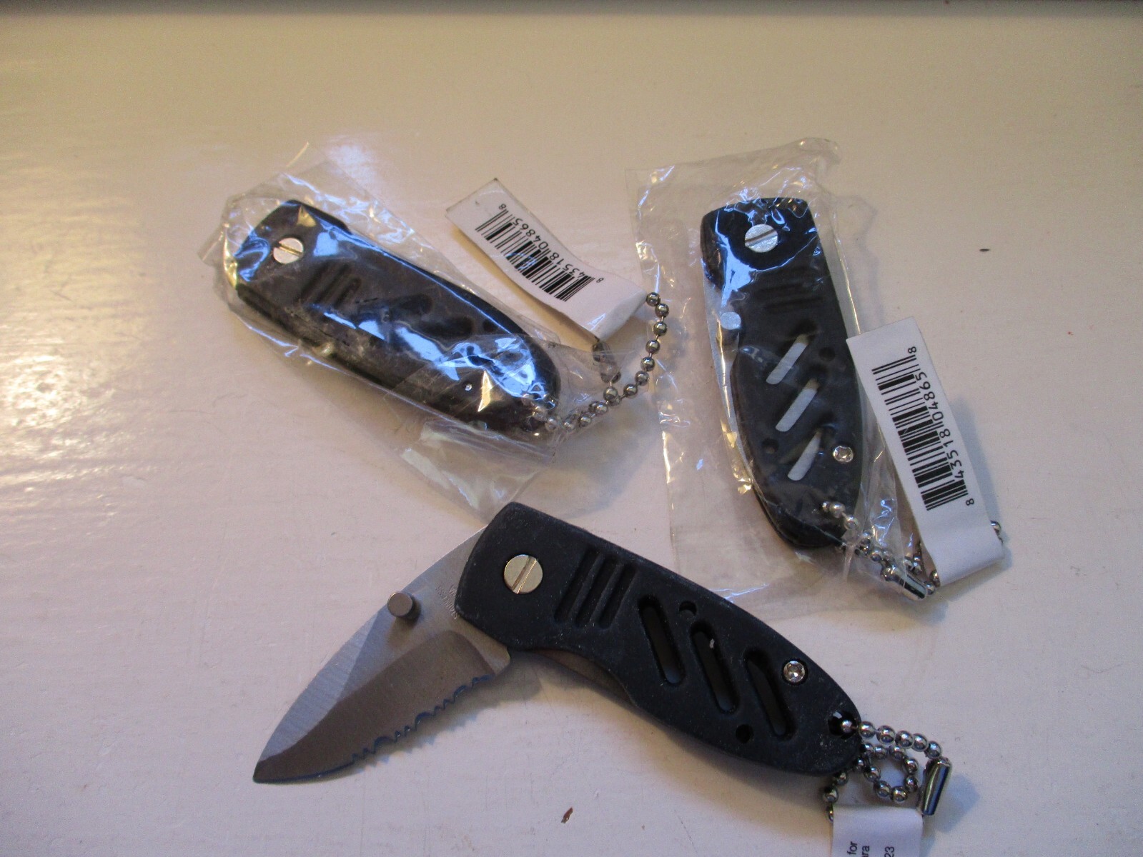 Mini Folding Knife Keychain, 1.5" Blade, Lot of 3, FREE SHIP