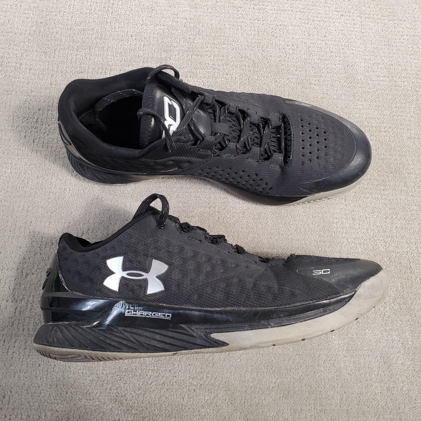 Under Armour Curry 1 Low Shoes Mens 11.5 Black Basketball Sneakers 1269048 004