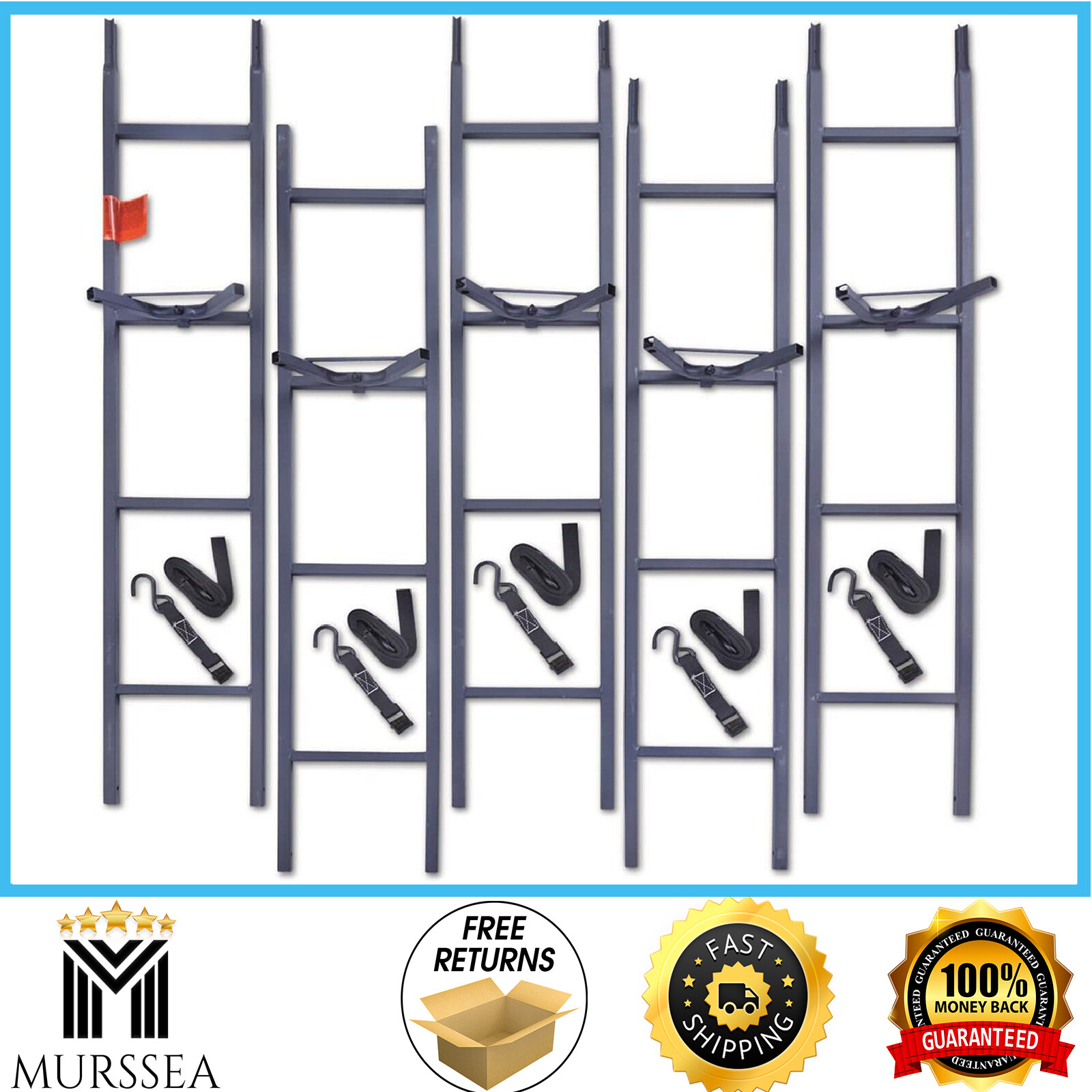20' Tall Climb Tree Stand Ladder Deer Outdoor Hunting Climbing Stick Treestand