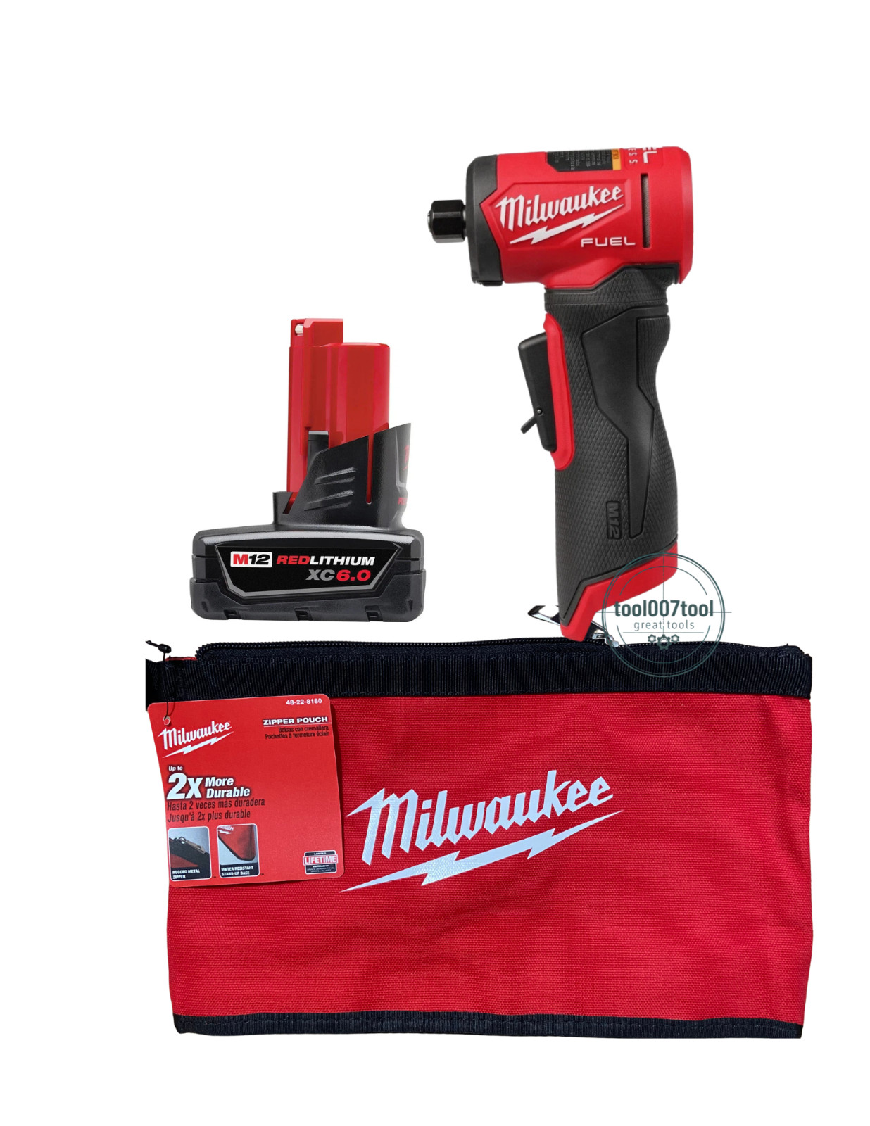 Milwaukee 3485-20 M12 FUEL 1/4" Right Angle Die Grinder W/1 Battery & Pouch