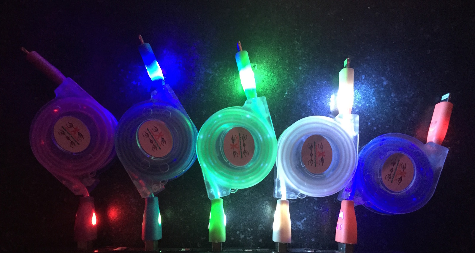 RETRACTABLE LED USB Data Sync Cable charger FOR iphone 6 plus 5S & ipod touch 5