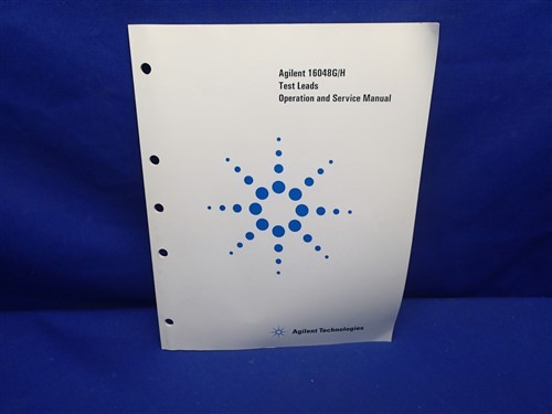 AGIELNT 16048G/H TEST LEADS OPERATION AND SERVICE MANUAL