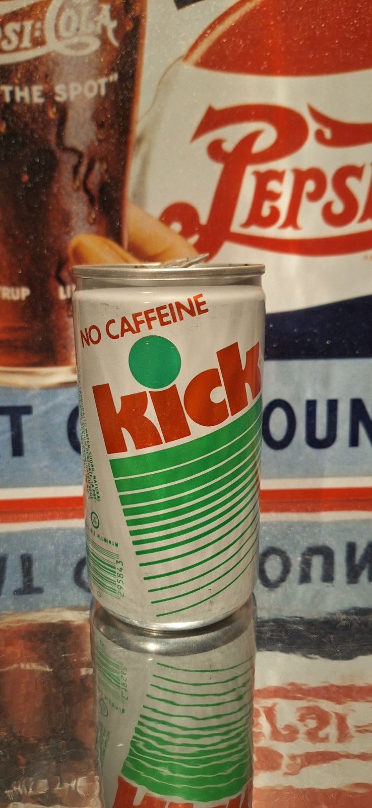 🥤KICK Cola Soda Pop Can Prop Empty 70's 80's
