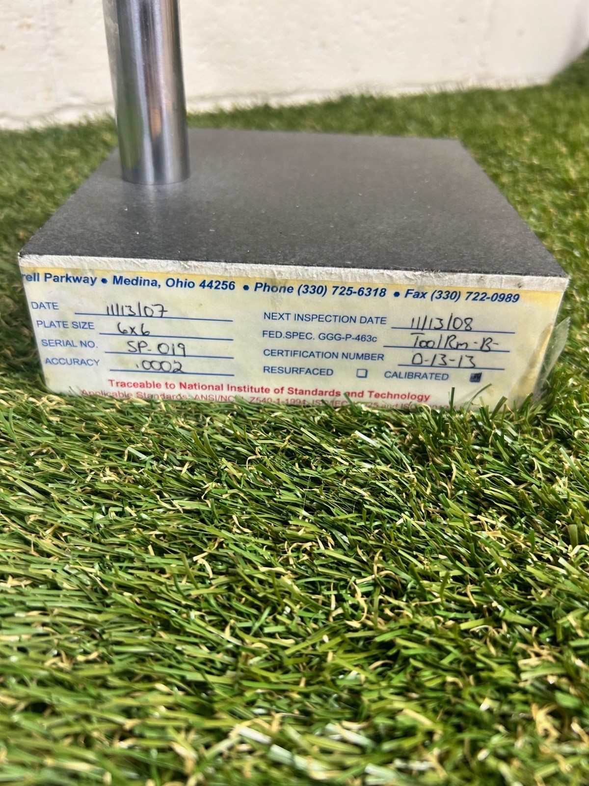 6'' x 6'' x 2'' Granite Surface Check Comparator Stand Base (3 Available)