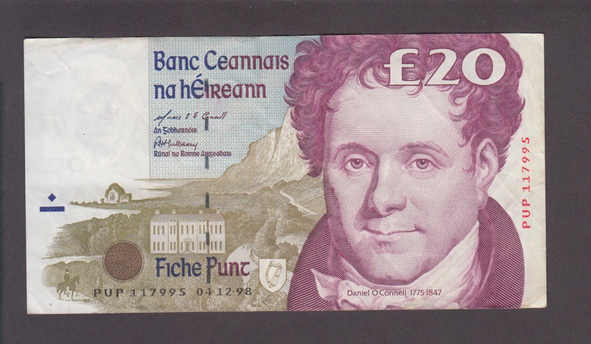 IRELAND P.77b-7995  20 POUNDS 1998 04.12.98  VERY FINE  WE COMBINE 2206