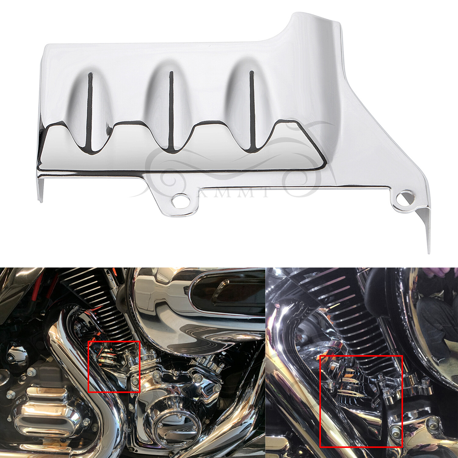 Chrome Rear Cylinder Base Cover Fit For Harley Street Glide Road King EFI FLHRI