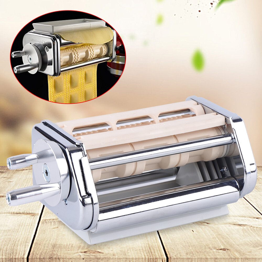Pasta Attachment + Ravioli Maker Attachment for Kitchenaid Stand Mixers Silver