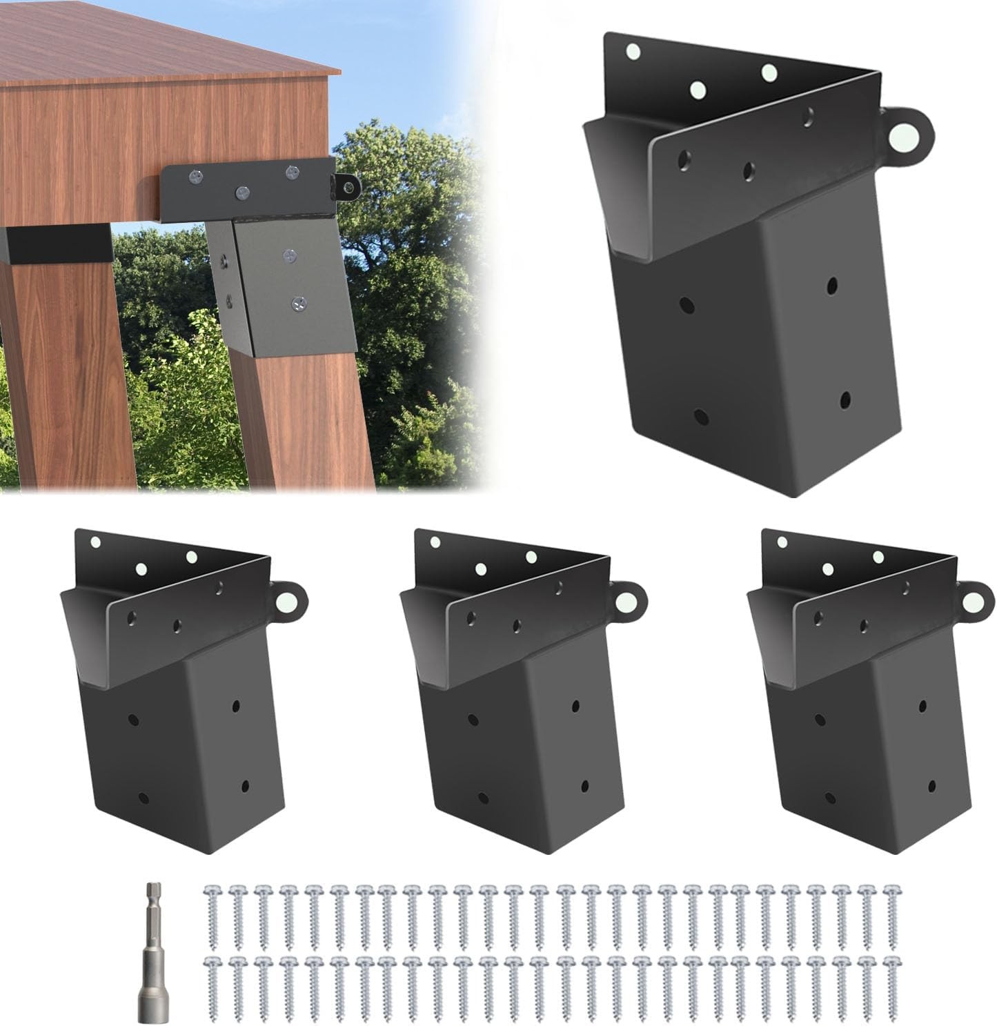 Deer Blind Brackets 4X4 Heavy Duty Elevator Bracket Outdoor Compound Angle Brack