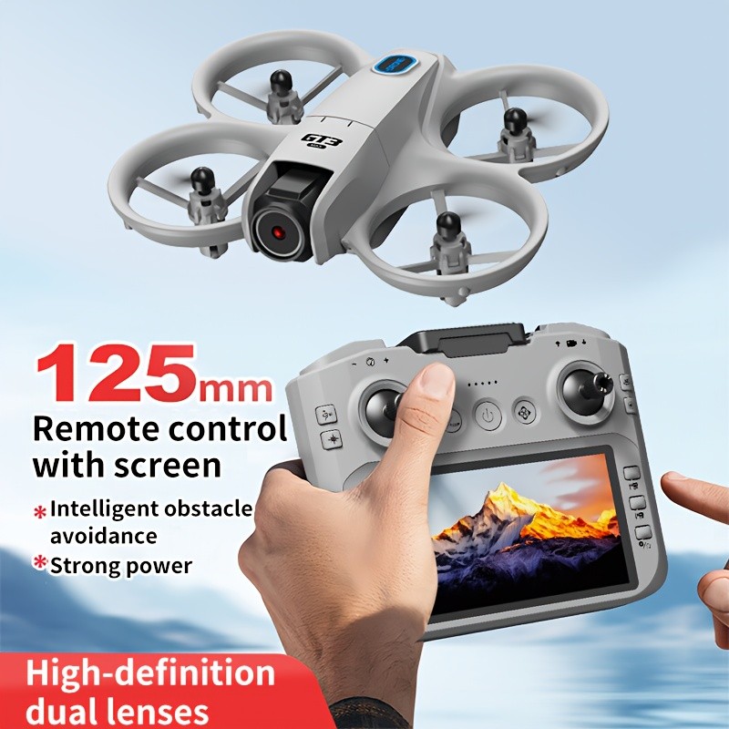 6K GT3 Camera Drone with 4.3" Large Screen Remote, Foldable Quadcopter Gift