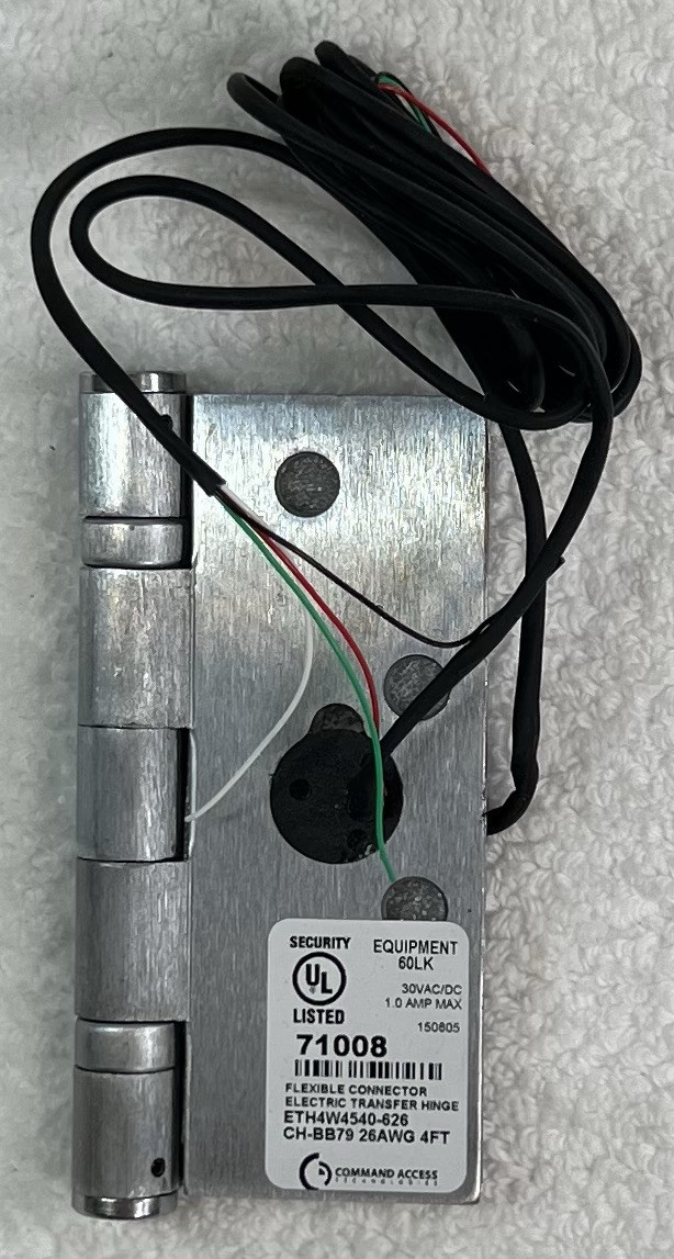 COMMAND ACCESS 71008 Electric Transfer Hinge 4.5X4 626 CH-BB79 26AWG 4FT