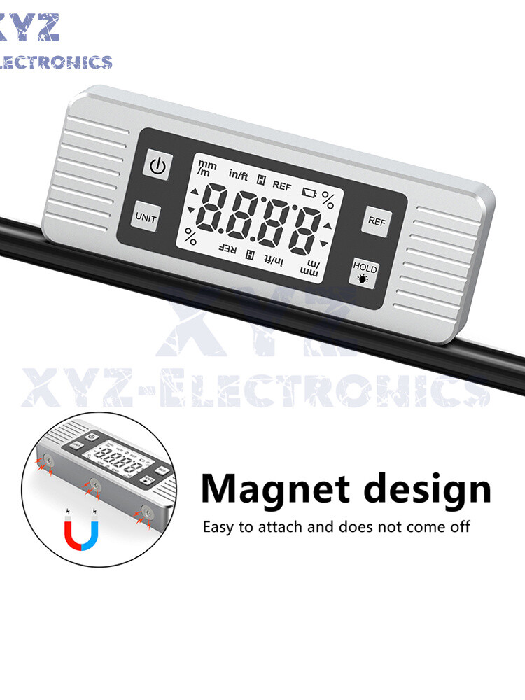 3in1 Magnetic Digital Protractor + Inclinometer + Level Scale angle slope 4*90°