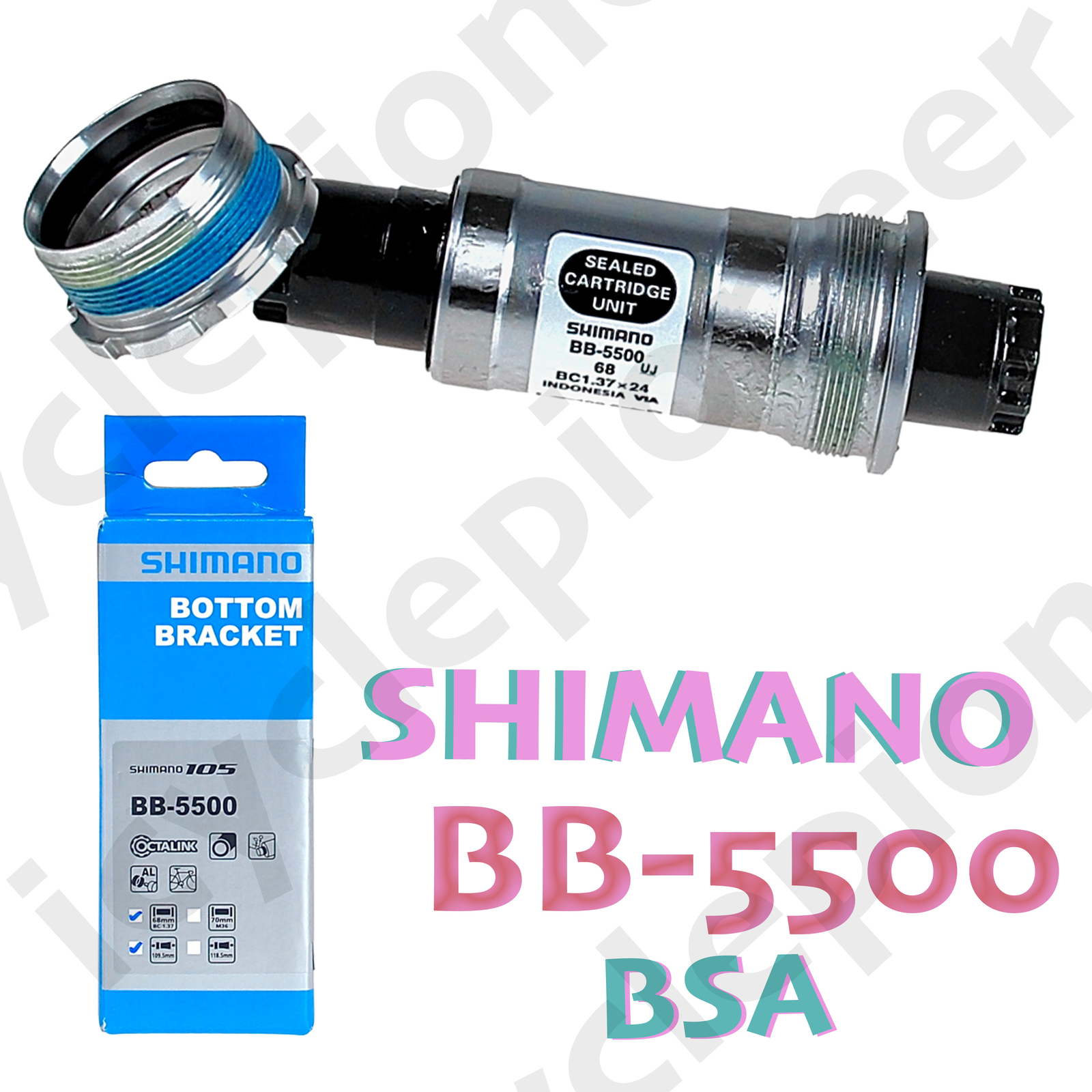 Shimano 105 BB-5500 Octalink Bottom Bracket 68x109.5mm NIB (EBB5500B09)