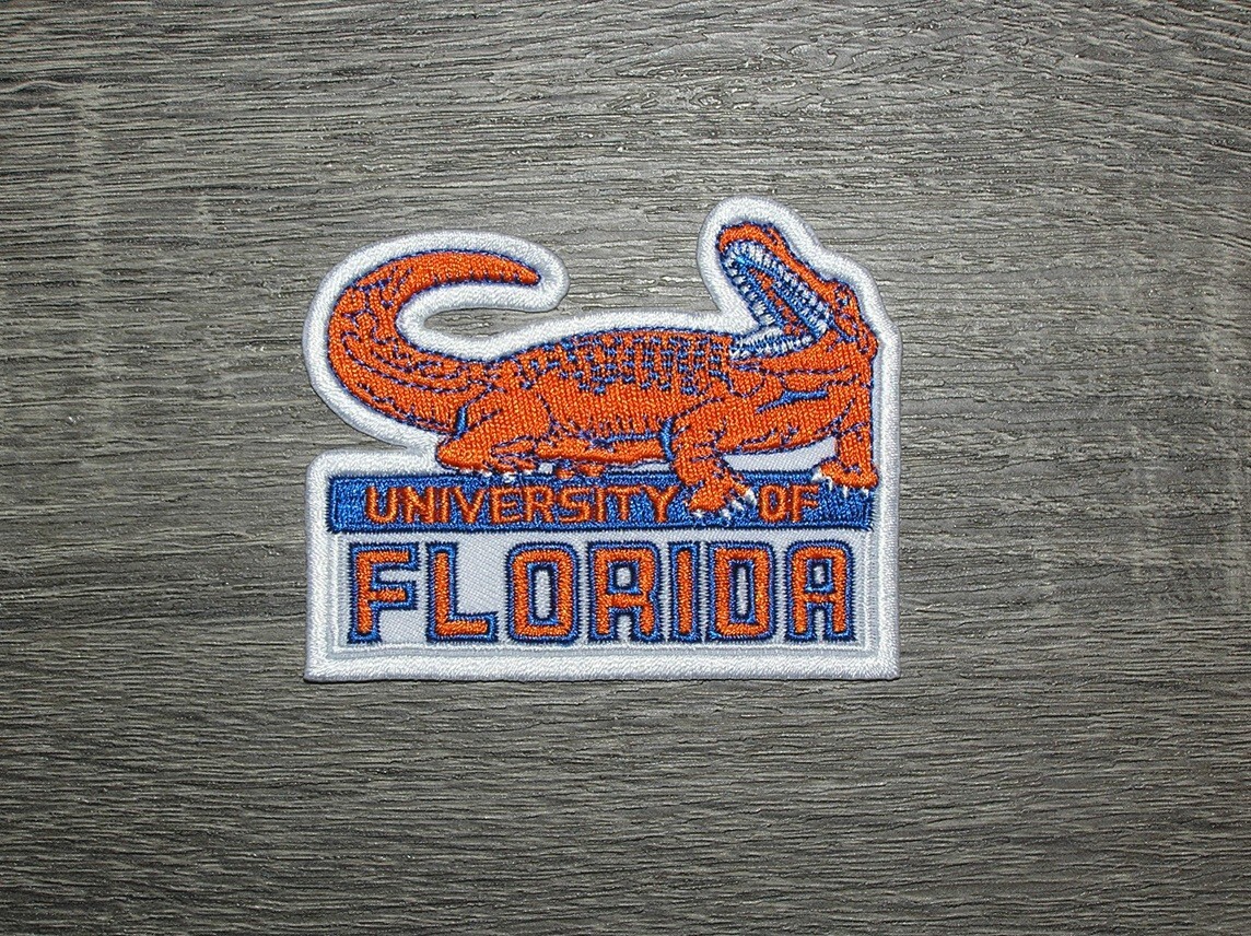 University of Florida Gators Vintage Style Embroidered Iron On Patch 3" x 2.5"