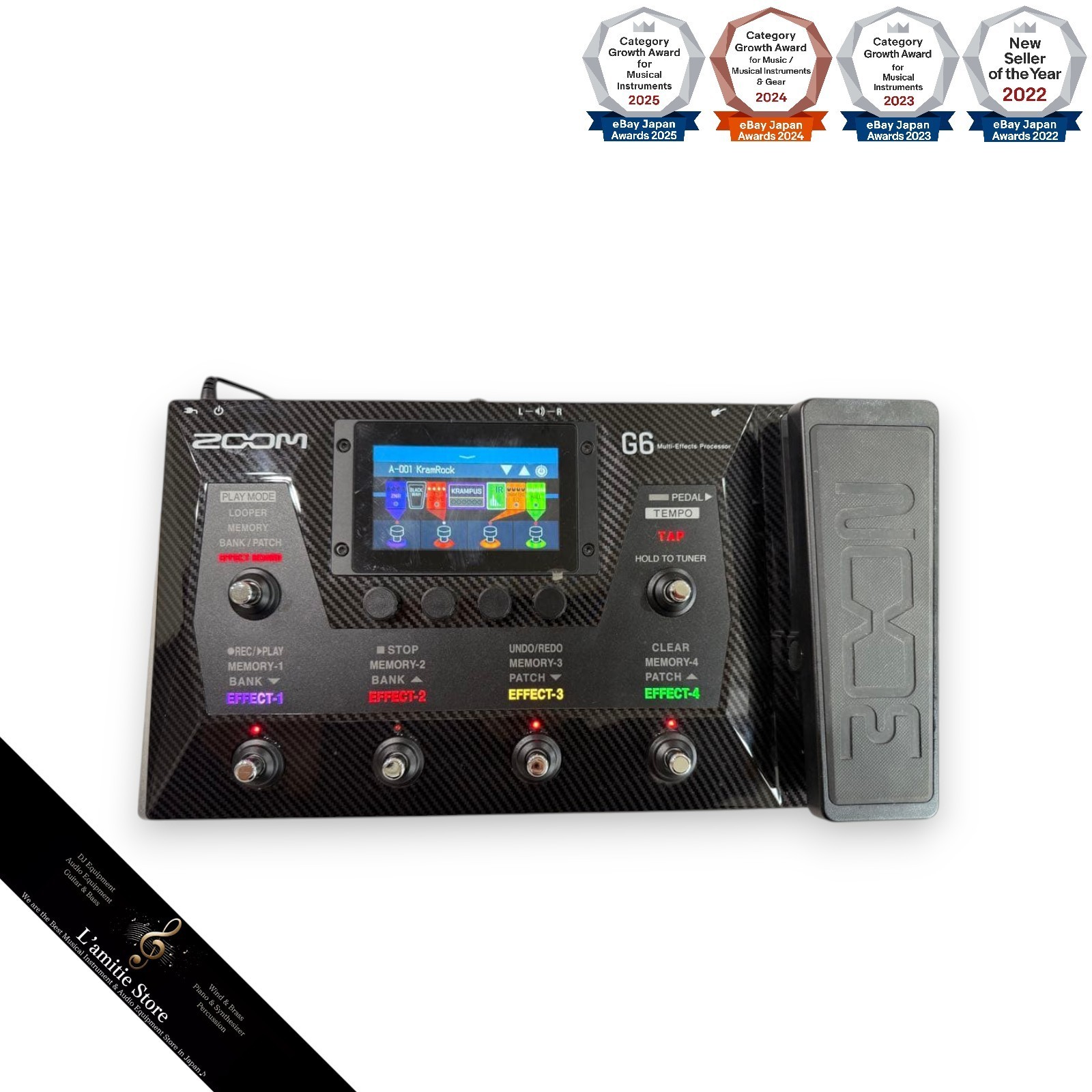 ZOOM G6 Multi-Effects Processor for Guitarists Guitar Effecter Pedal Japan Used