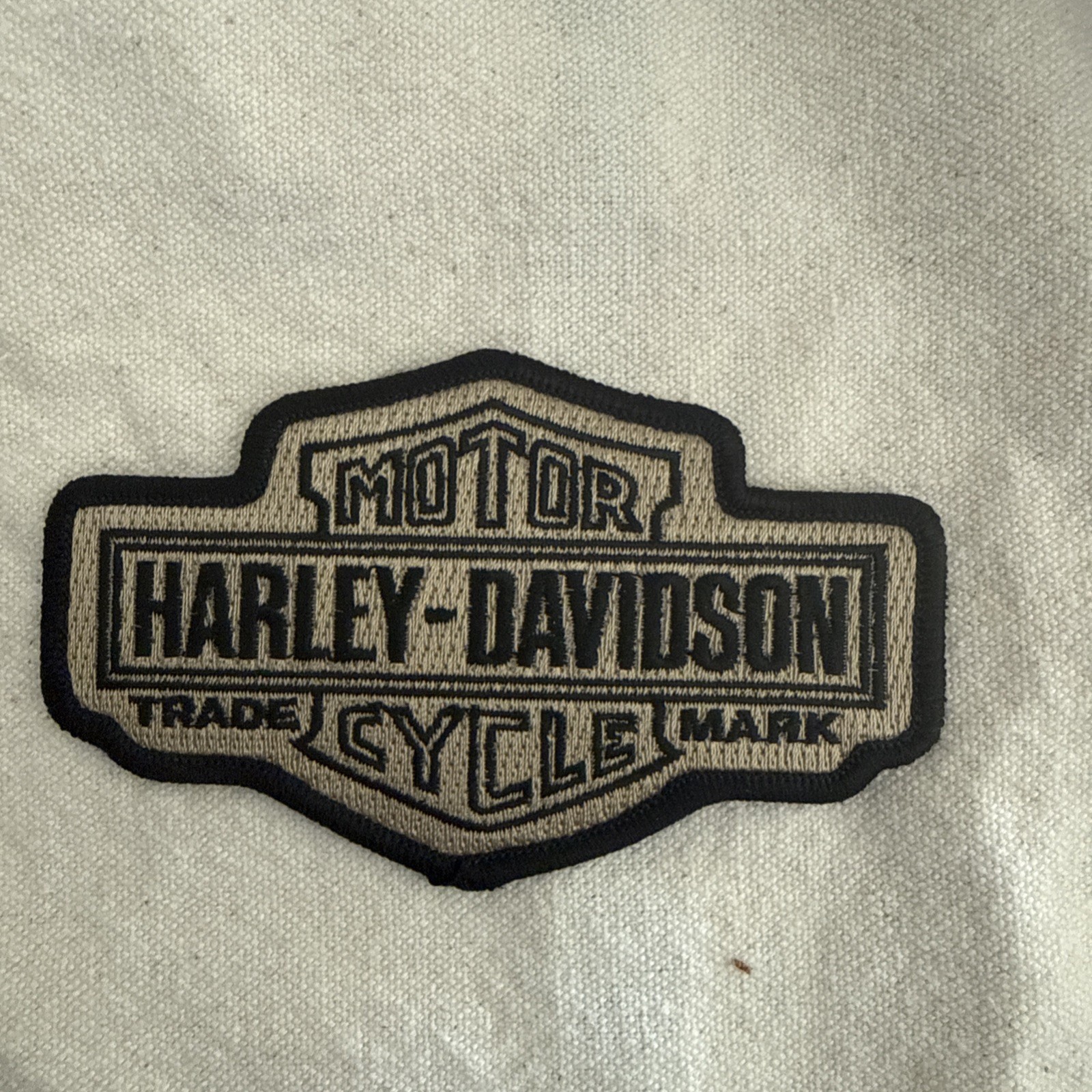 Vintage Harley Davidson Motor Co. Patch 4.25 Inch X 2.5 Inch Brown Black Premium