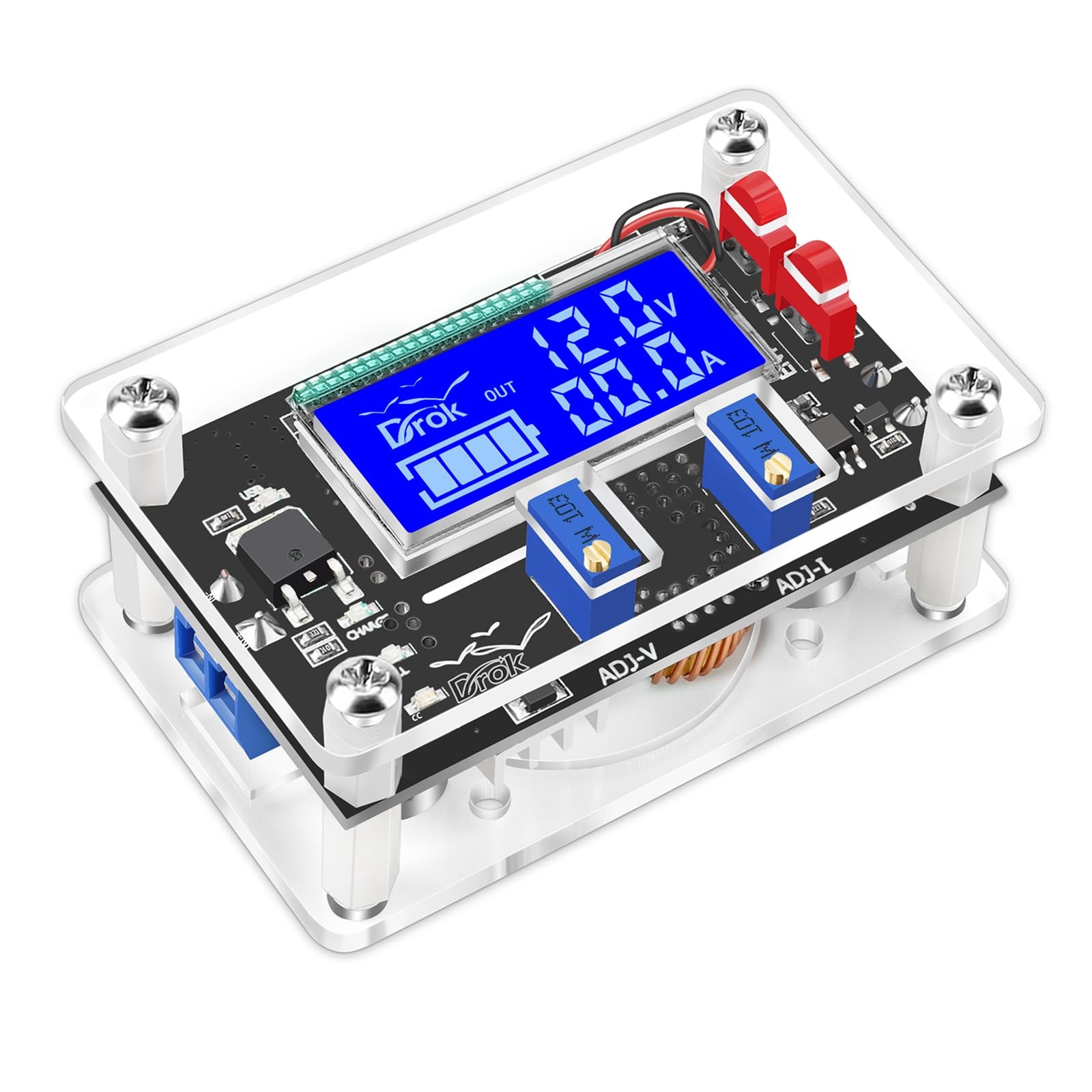 Drok Dc Buck Converter Adjustable Voltage Regulator 12V 6V-32v To 1.5-