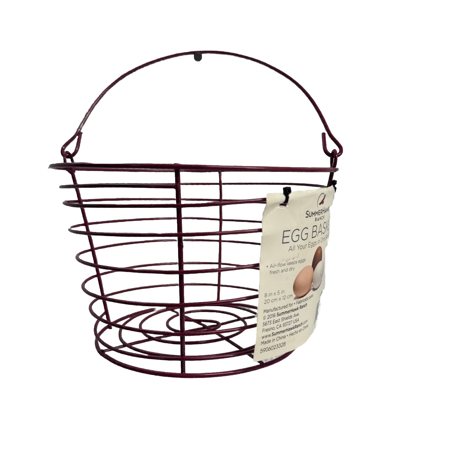 SummerHawk Ranch Geometric Egg Basket Mauve NEW