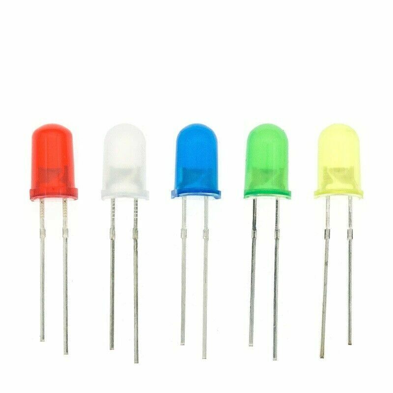 250pcs 500pcs 1000pcs 5mm Wide Angle Diffused LED Light Emitting Diodes