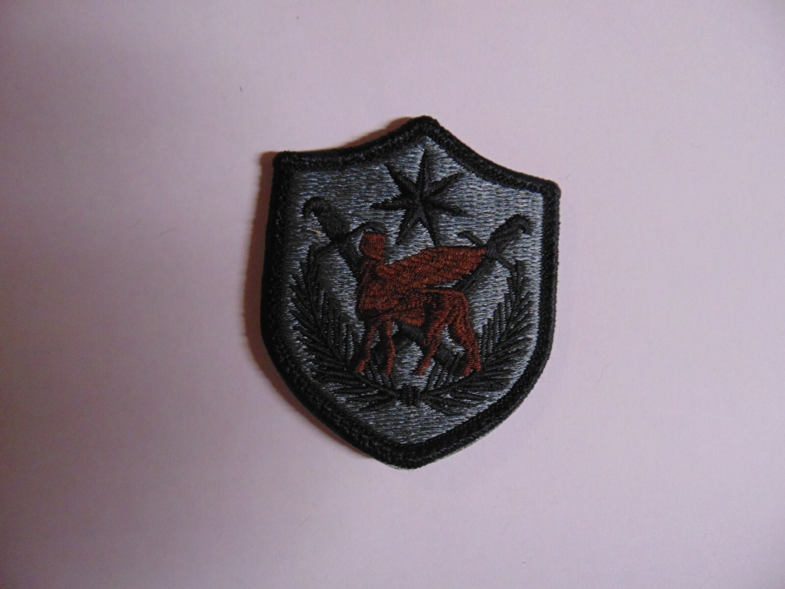 MILITARY PATCH US ARMY HOOK LOOP BACK FOR ACU UNIFORM MULTINATION FORCES IRAQ