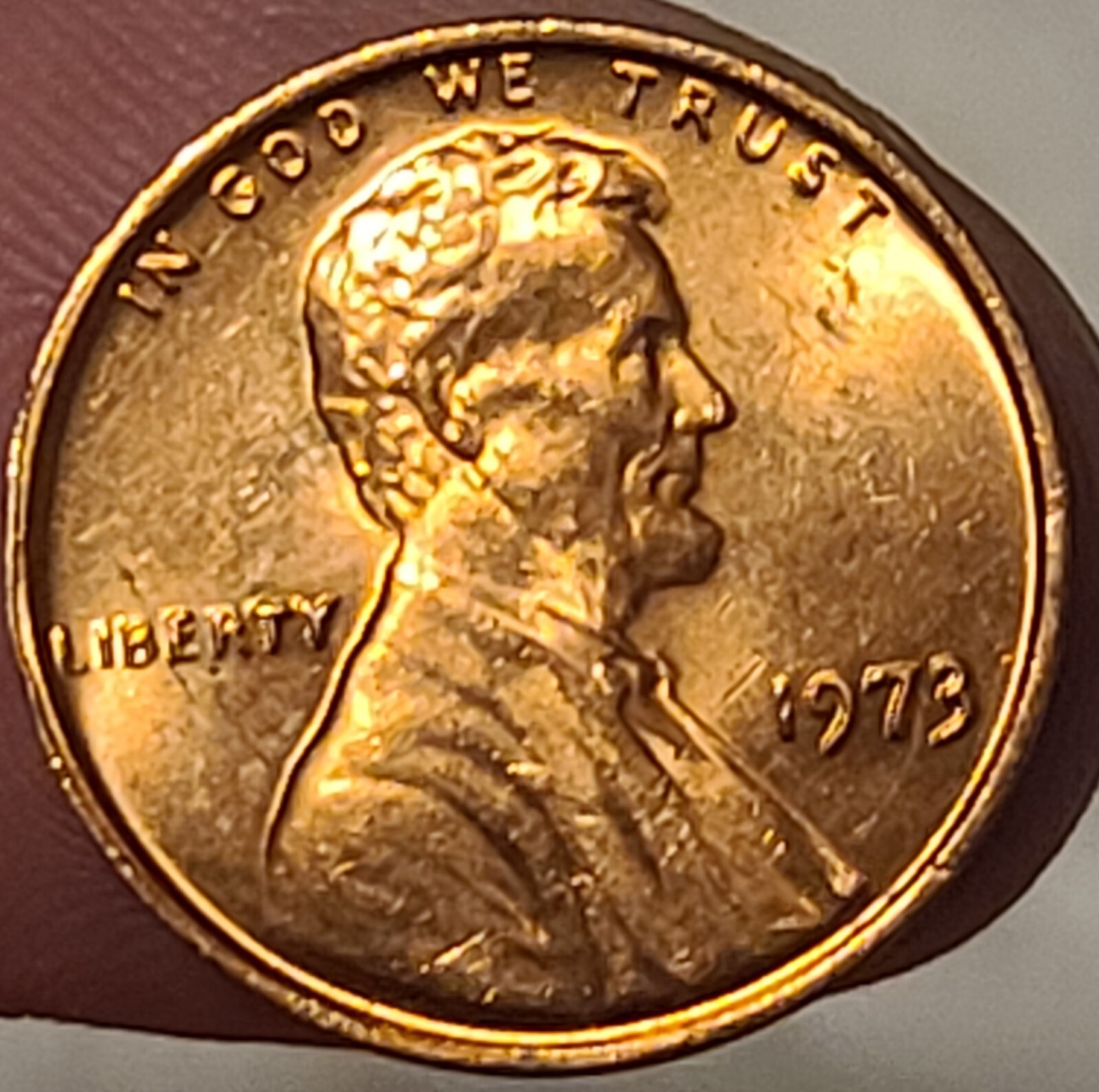 1973 Lincoln Head Memorial Penny Proof Like No Mint Obv Tilted Collar C8