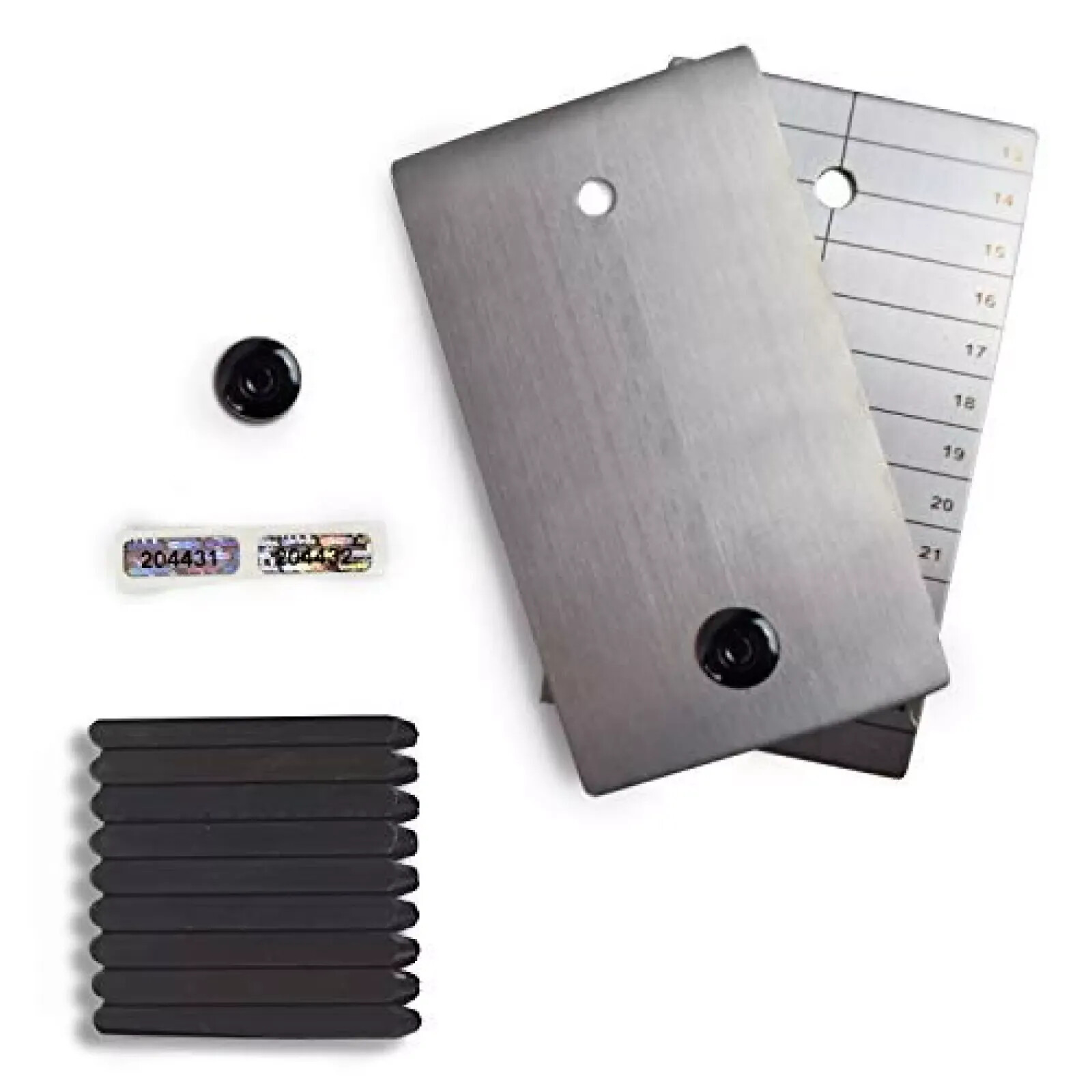 ColdTi BIP39 Hardware Wallet Seed Backup - 2 Titanium Plates + Number Punch Set