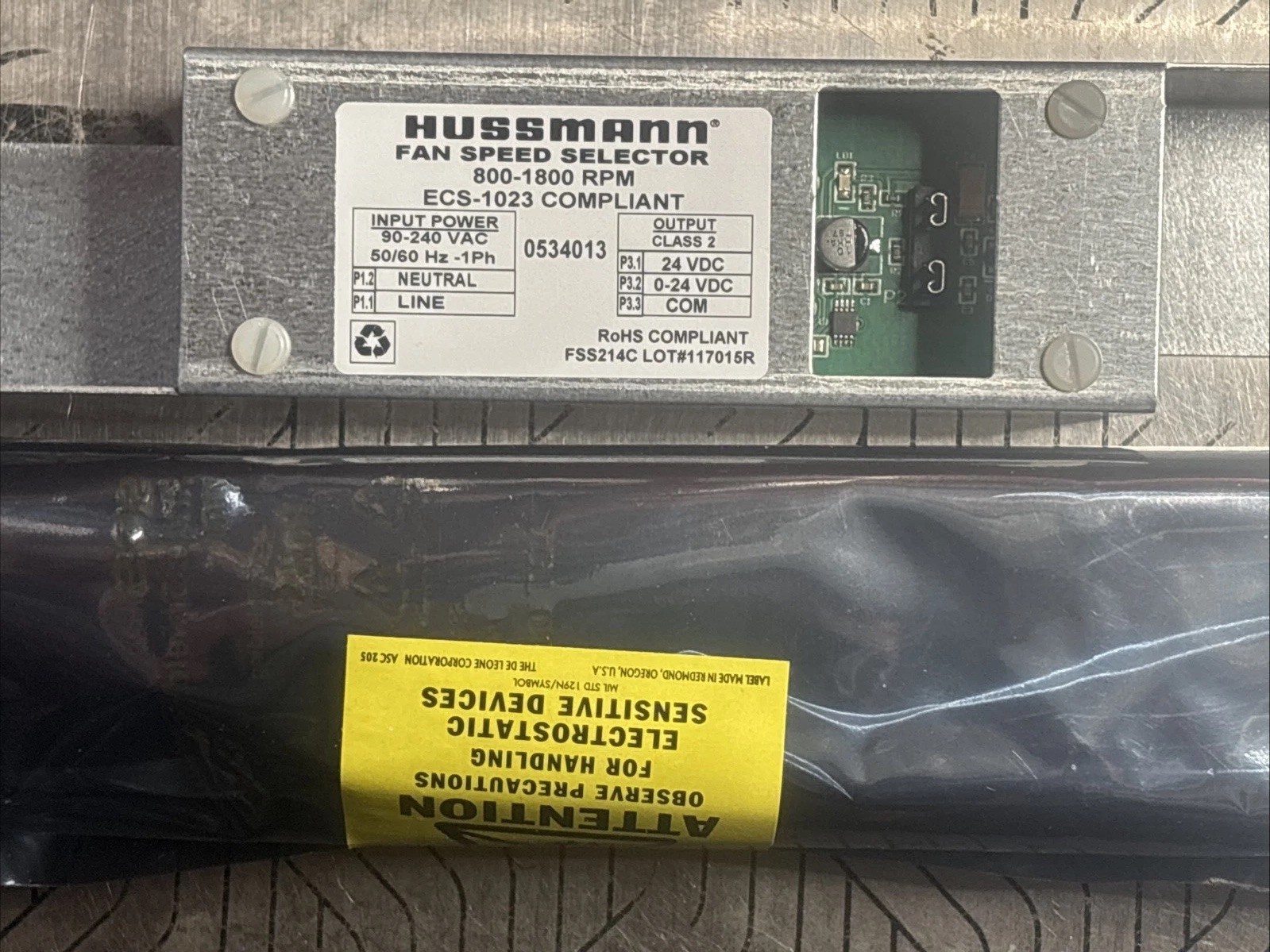 Hussmann 0534013 Fan Speed Selector (FSS), Genuine OEM Part, NEW & Unused