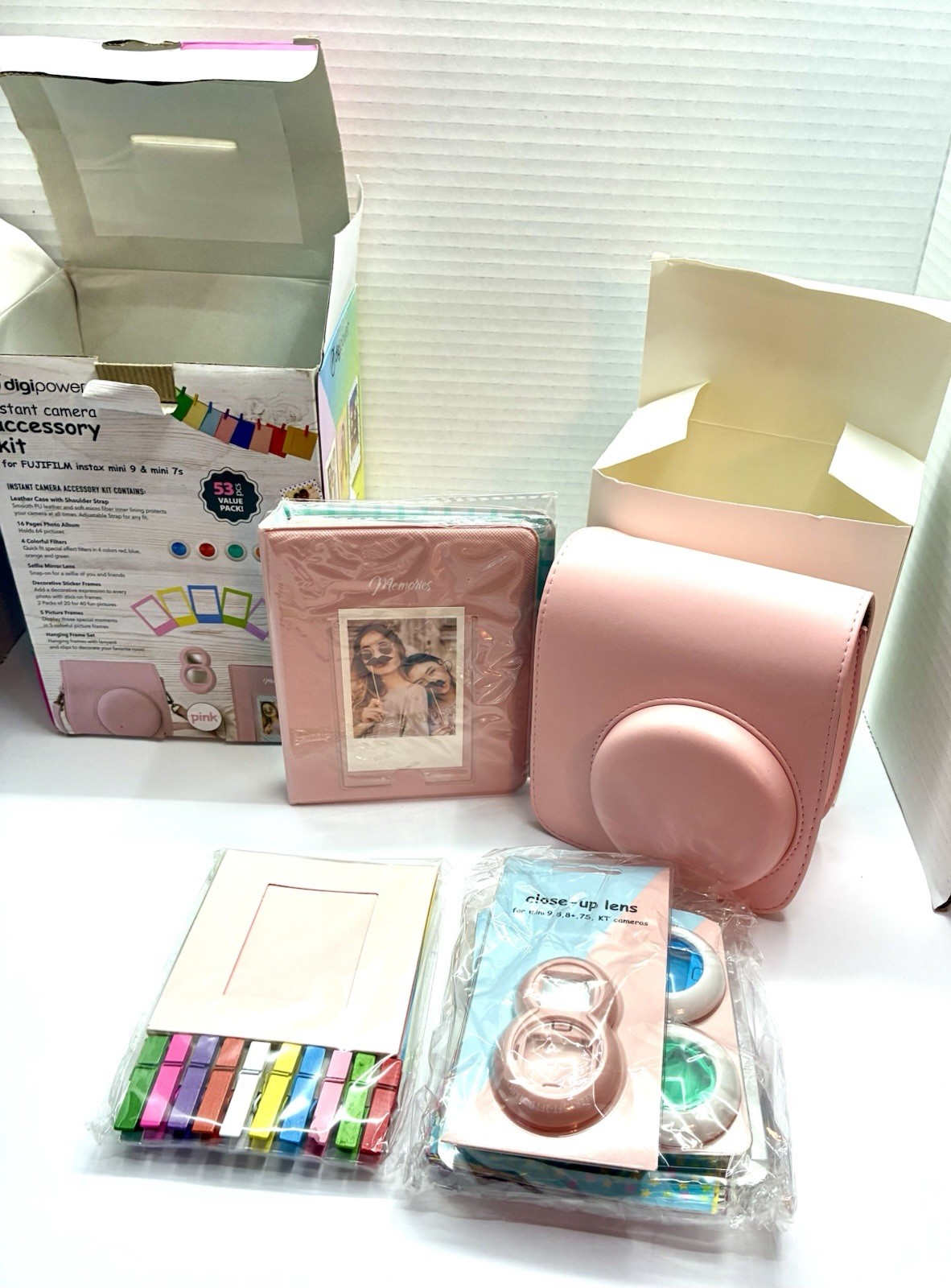 Fujifilm Accessory Kit For Instax Mini 7 & 9 Pink New In Open Box Camera Not Inc