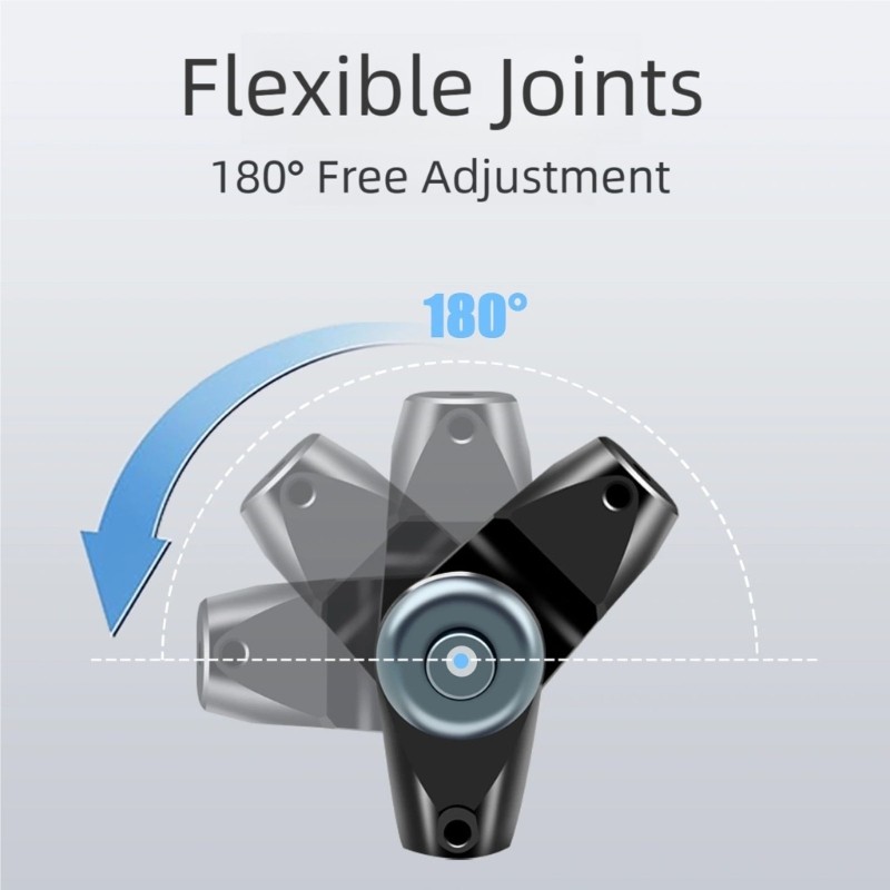 Double 1/4 Screw Adapter Adjustable 180° Rotate Aluminum Joint For Camera Mount