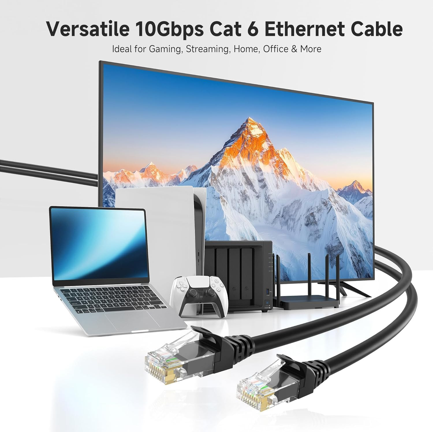 Cable Matters 10Gbps Snagless Cat 6 Ethernet Cable - 20Ft, Cat 6 Cable, Cat6 Cor