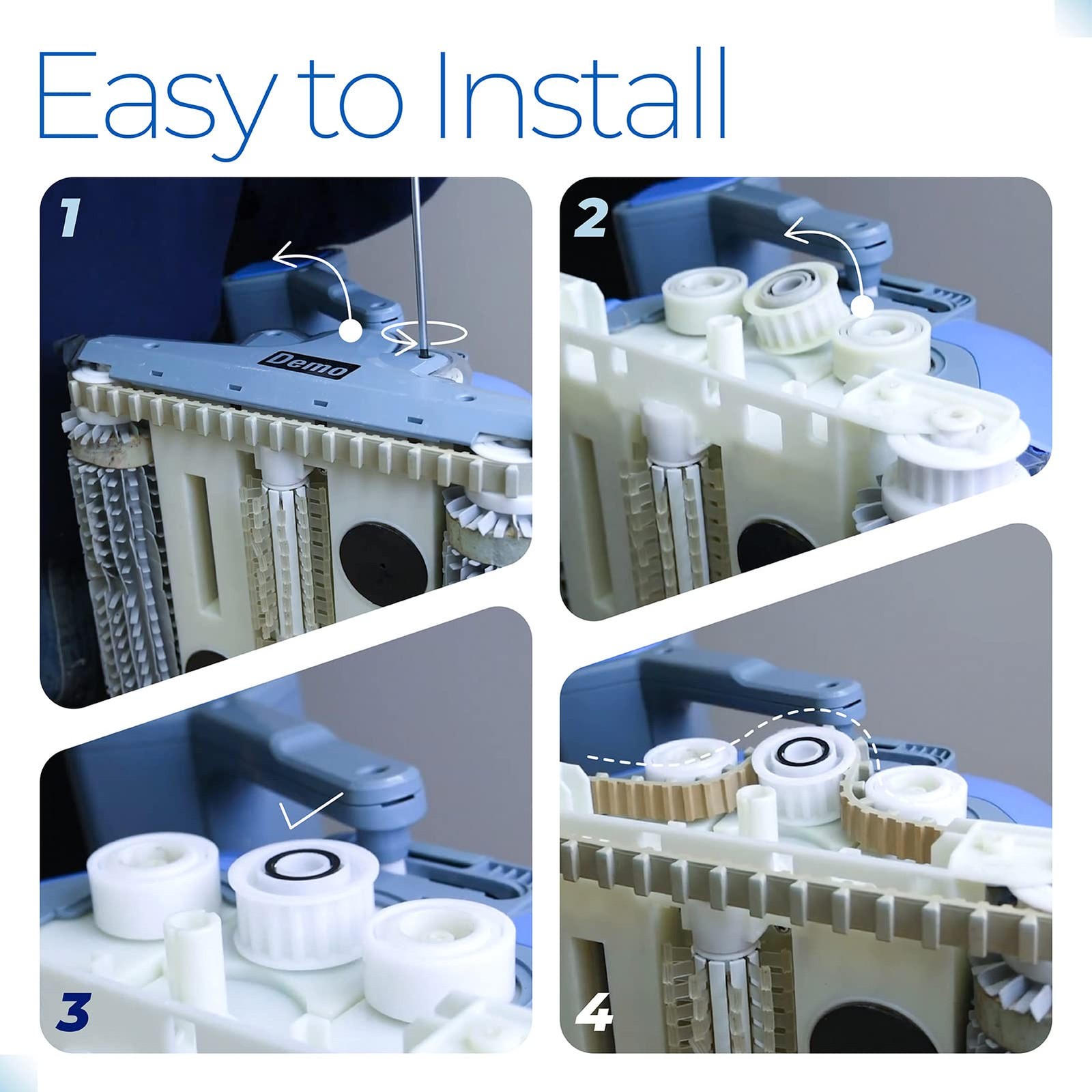 Pool Cleaner Replacement Parts, 4 Pack Guide Wheels and 2 As shown