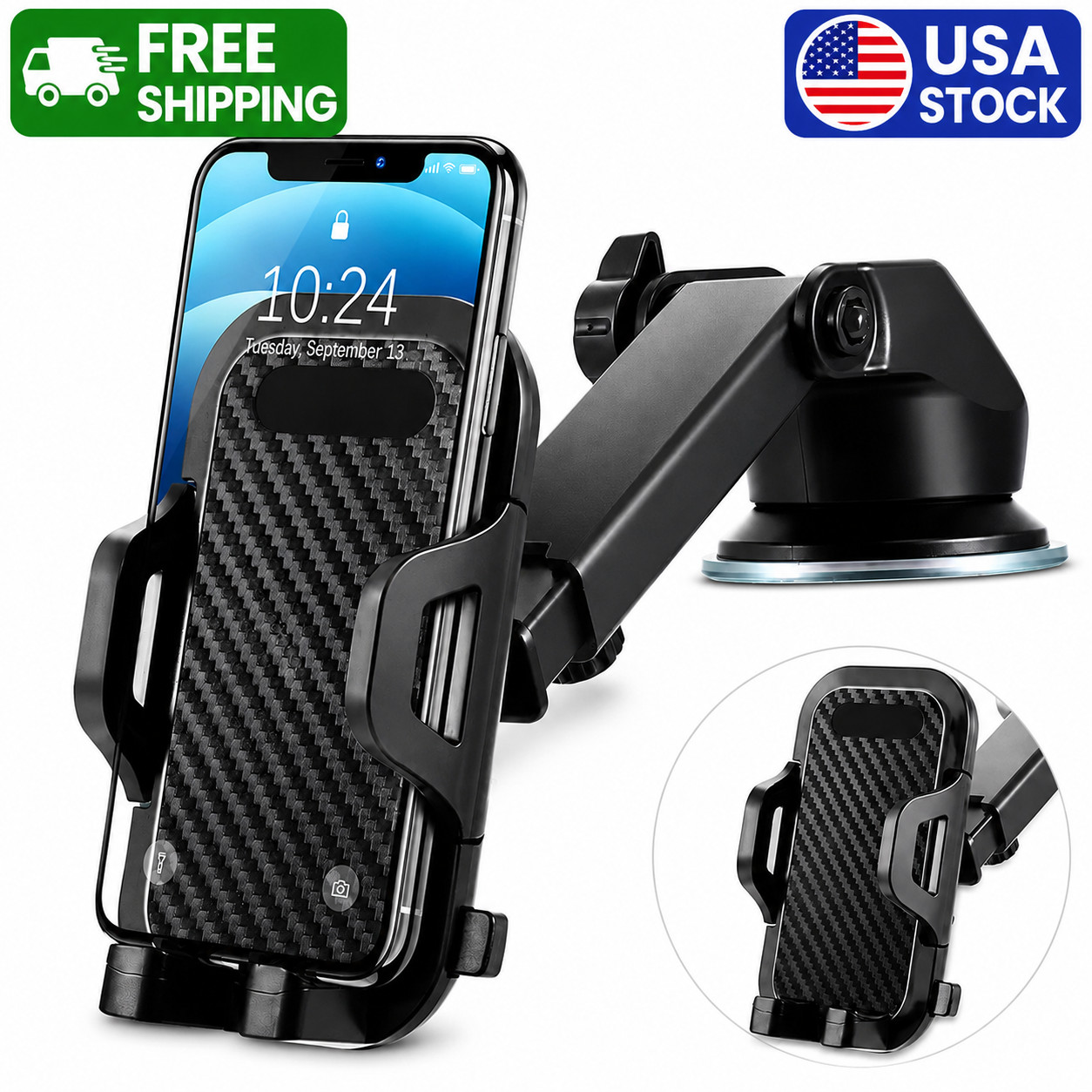 360° Universal Mount Holder Car Stand Windshield For Mobile Cell Phone GPS