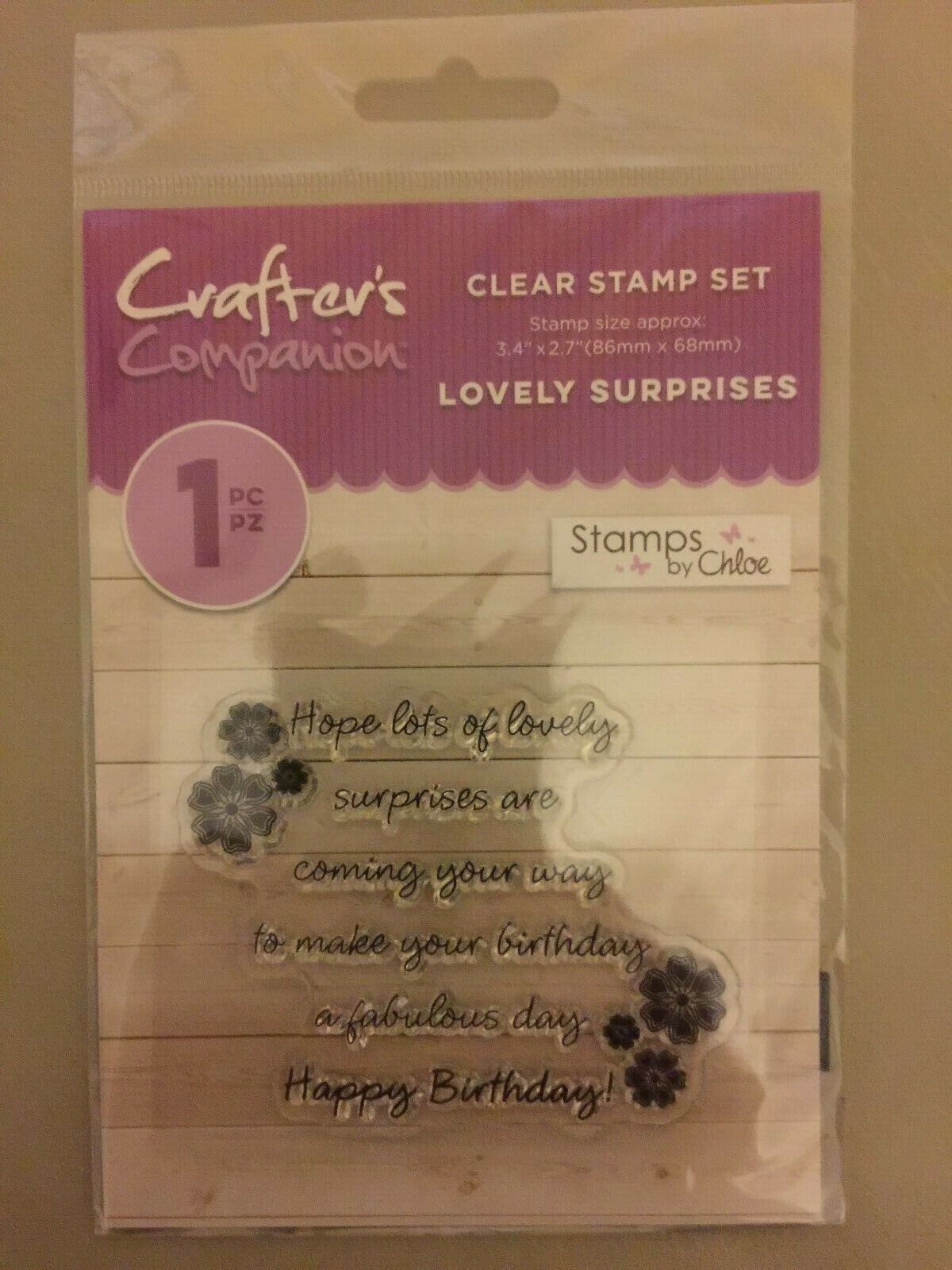 Crafter's Companion Clear Stamp  Lovely Surprises  New