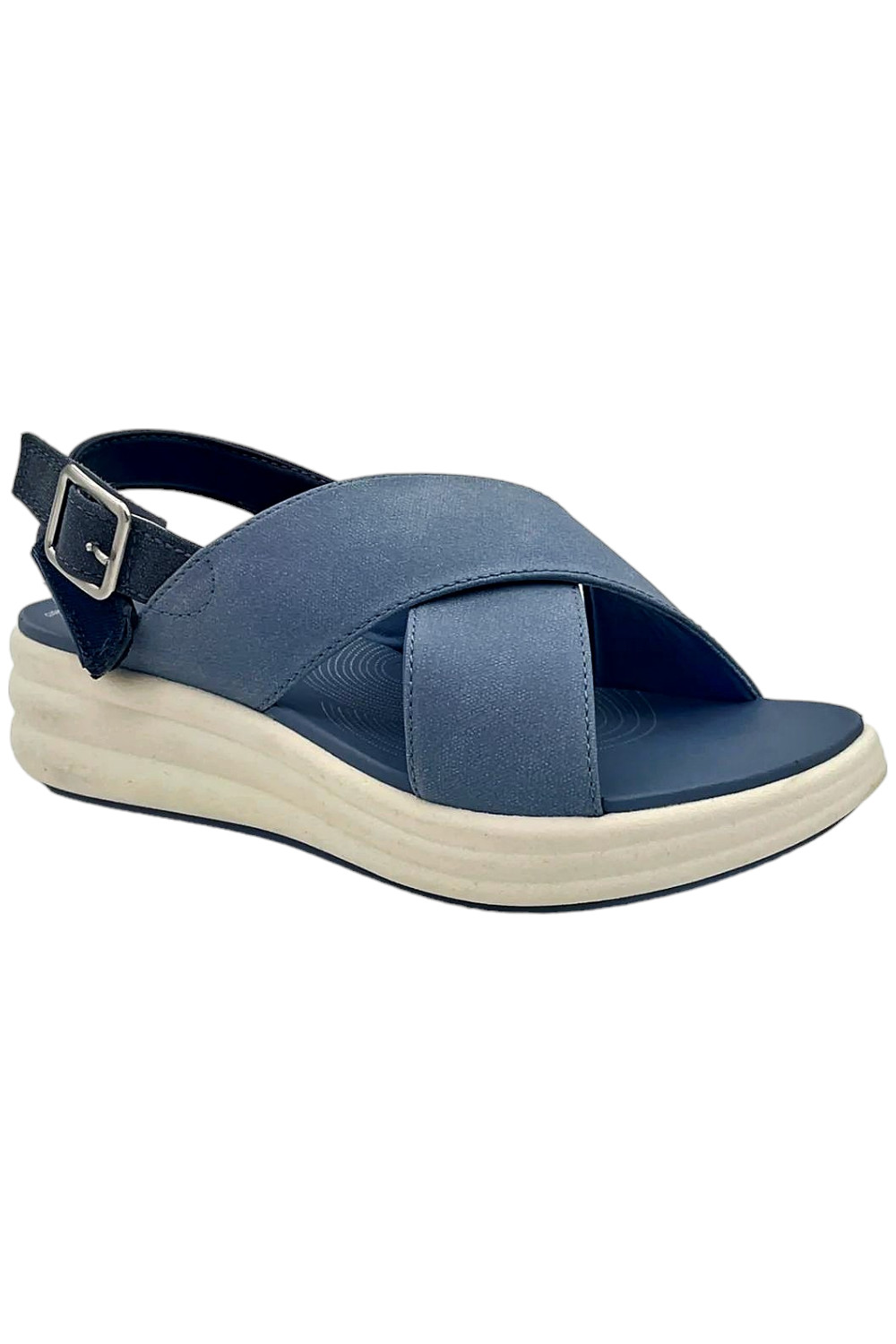 Clarks Cloudsteppers Backstrap Sandals Denim Blue