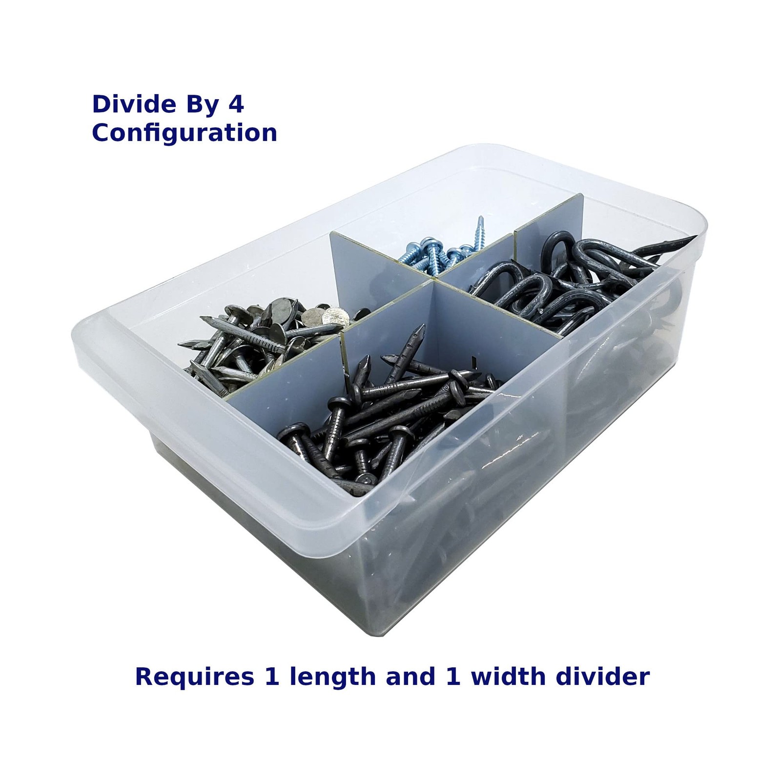 (4 Length + 4 Width Pieces) Large Drawer Configurable Dividers with IRIS USA ...