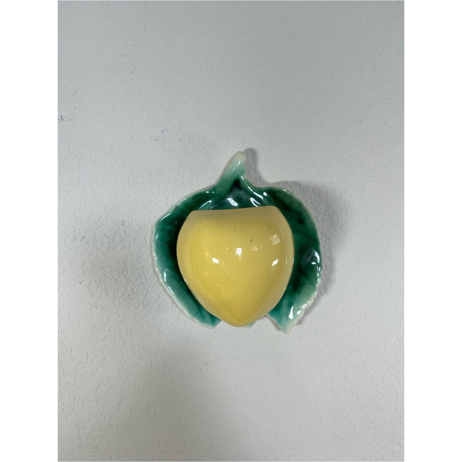 vintage ceramic lemon wall pocket