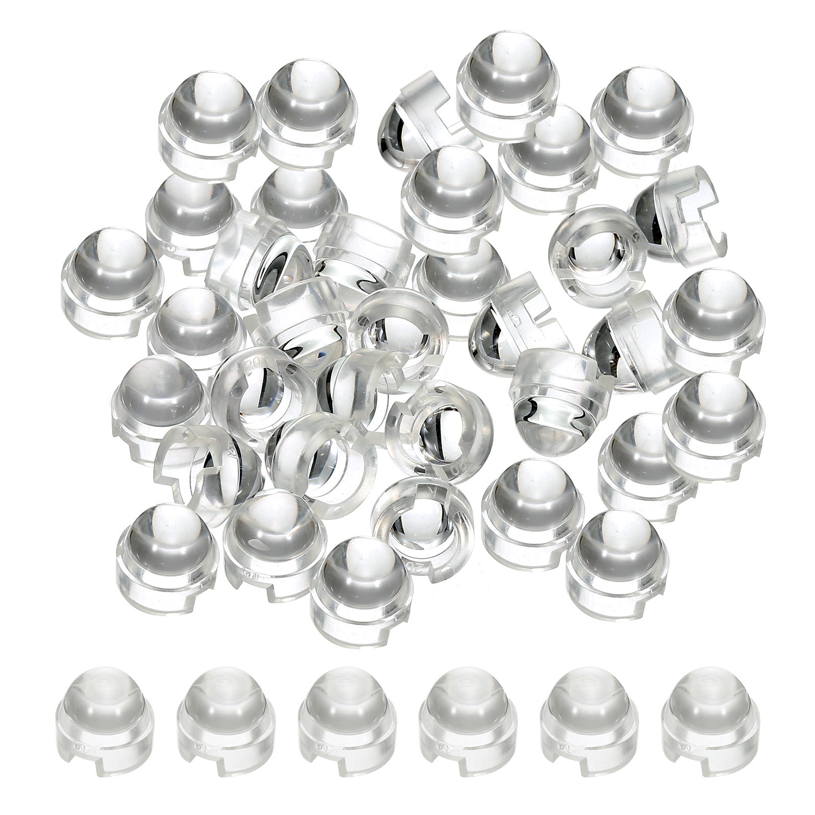 36 Pack 12mm LED Convex Lens 20 Degree Beam PMMA Angle Acrylic LED