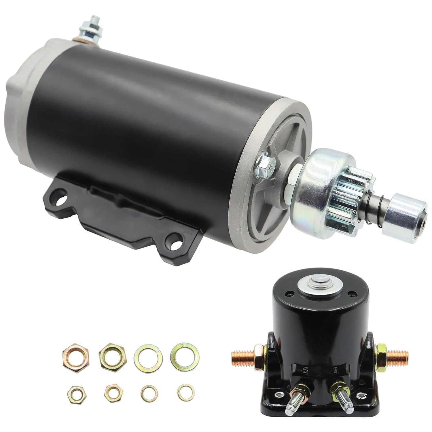 Starter with Relay Replacement for Johnson 85HP 88HP 90HP 100HP 110HP 112HP 1...