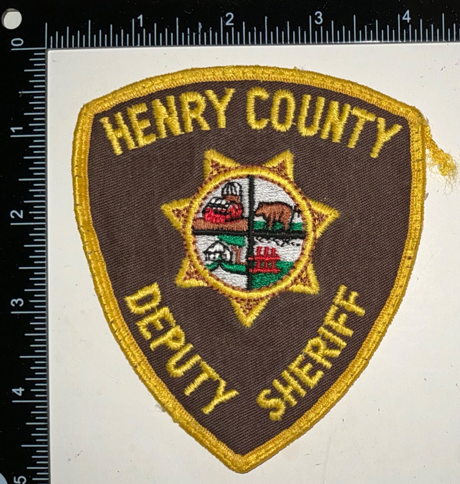 VINTAGE OBSOLETE Henry County Deputy Sheriff IL Illinois Police Department Patch
