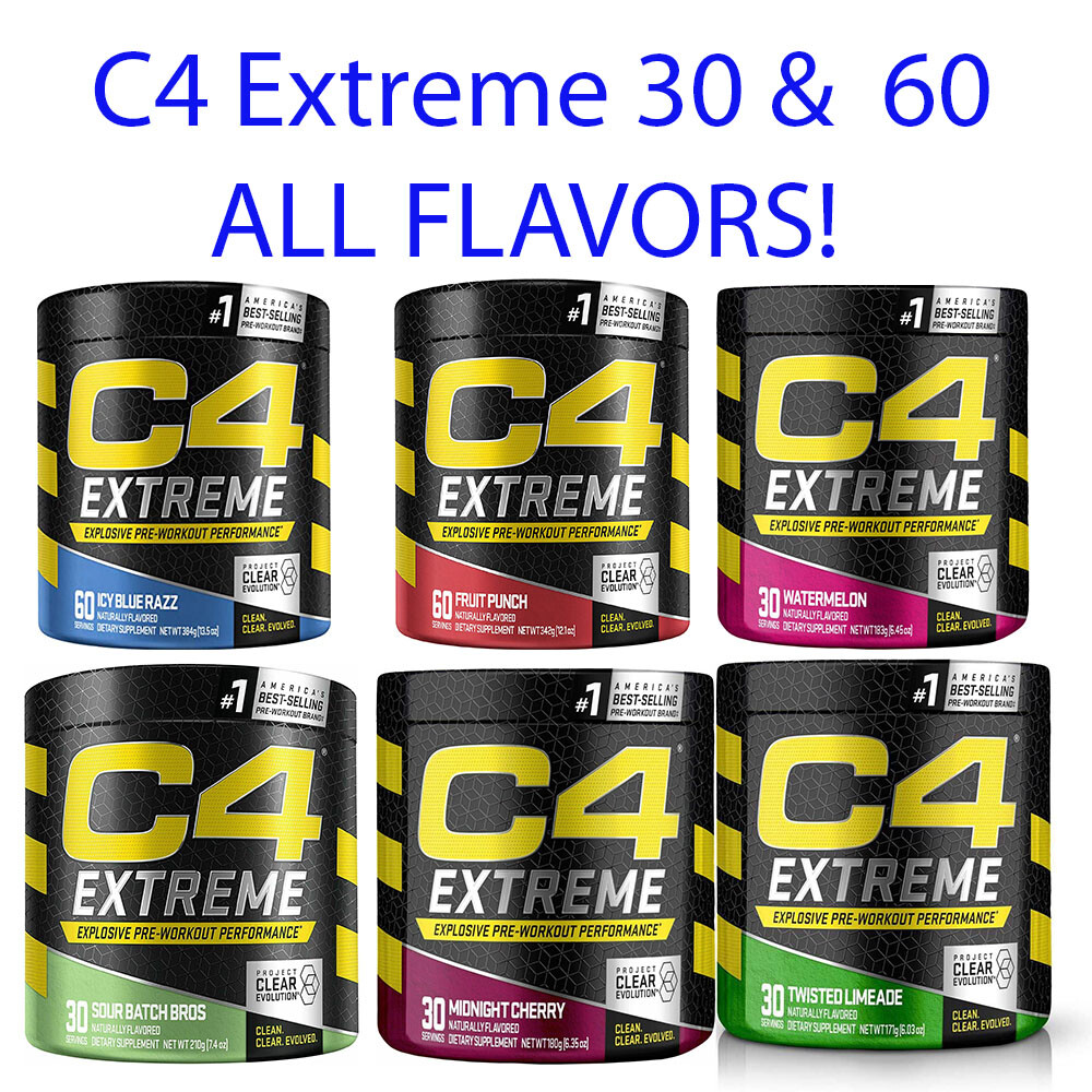 CELLUCOR C4 EXTREME PRE WORKOUT ENERGY 30 Servings - CHOOSE FLAVOR