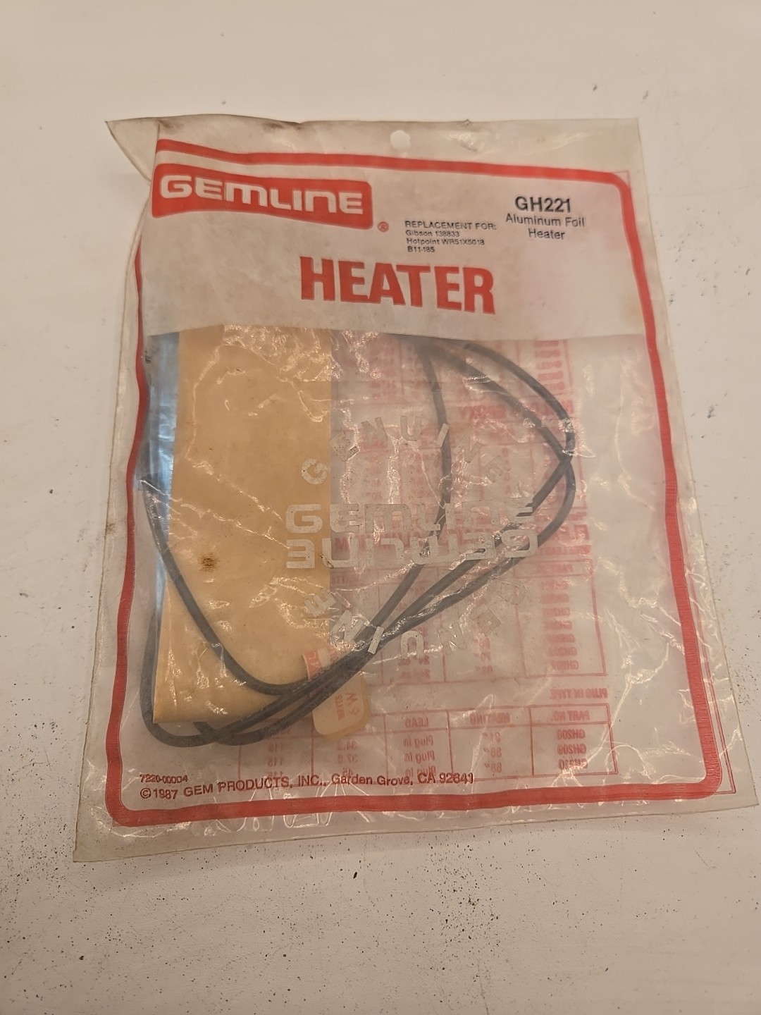 Germline GH221 Aluminum Foil Heater for Appliances 138833 WR51X5018 B11-185 7E6