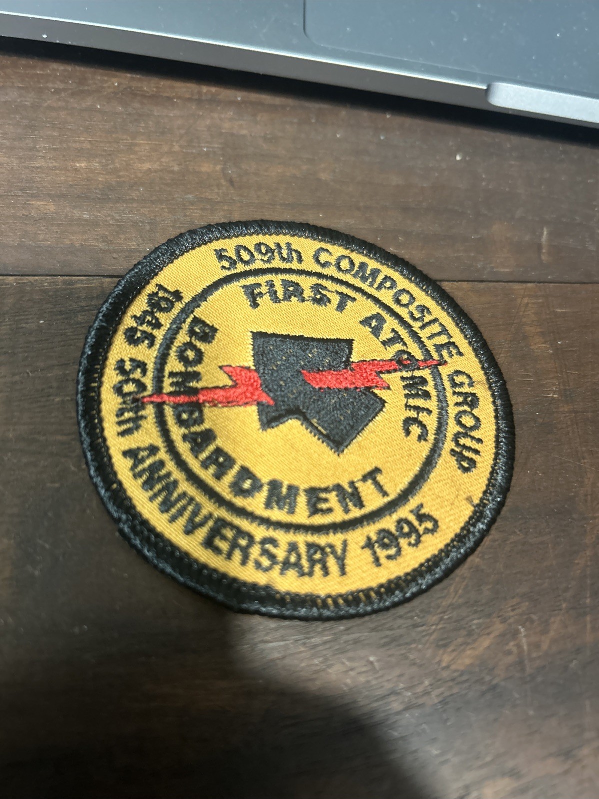 509TH COMPOSITE GROUP 1945-1995 50TH ANNIVERSARY FIRST ATOMIC BOMBARDMENT PATCH