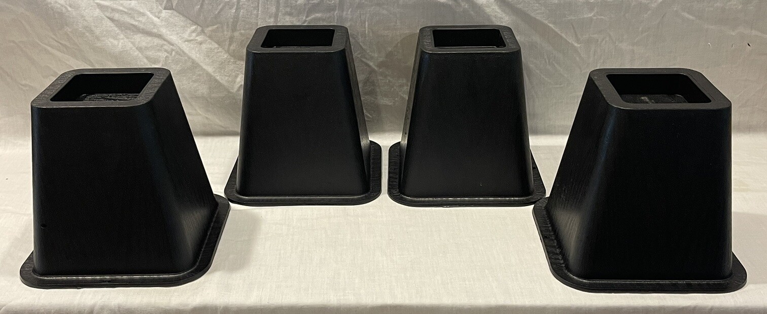 4 Bed Risers or Furniture Riser, Bed Lifts in Height of 5" to  6" Heavy Duty