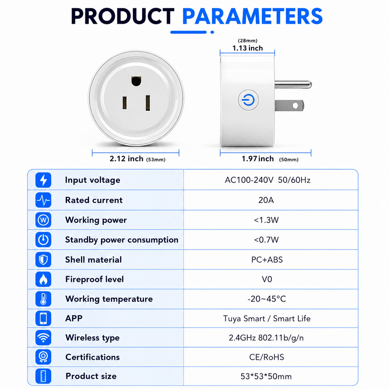 WiFi Smart Plug 20A, Power US Outlet Timer Work with Alexa & Google Assistant