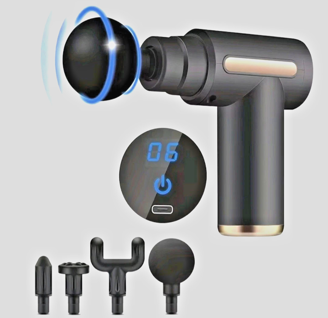 Massage Gun with Compact Handle, Back Massager Pain Relief Deep Tissue Free Ship