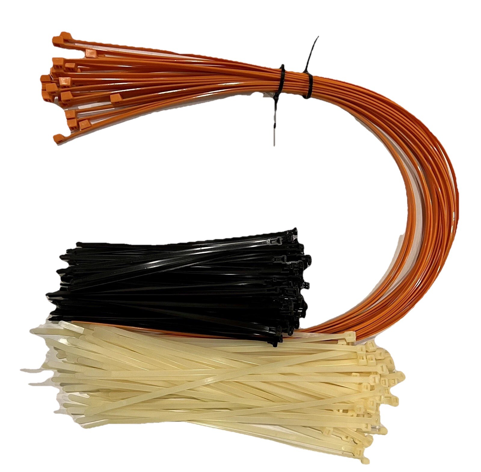 Lot Of 180 Zip Ties 3 Sizes Quan. 90 12” + Quan. 72 15” + Quan. 18 43” x 1/4”