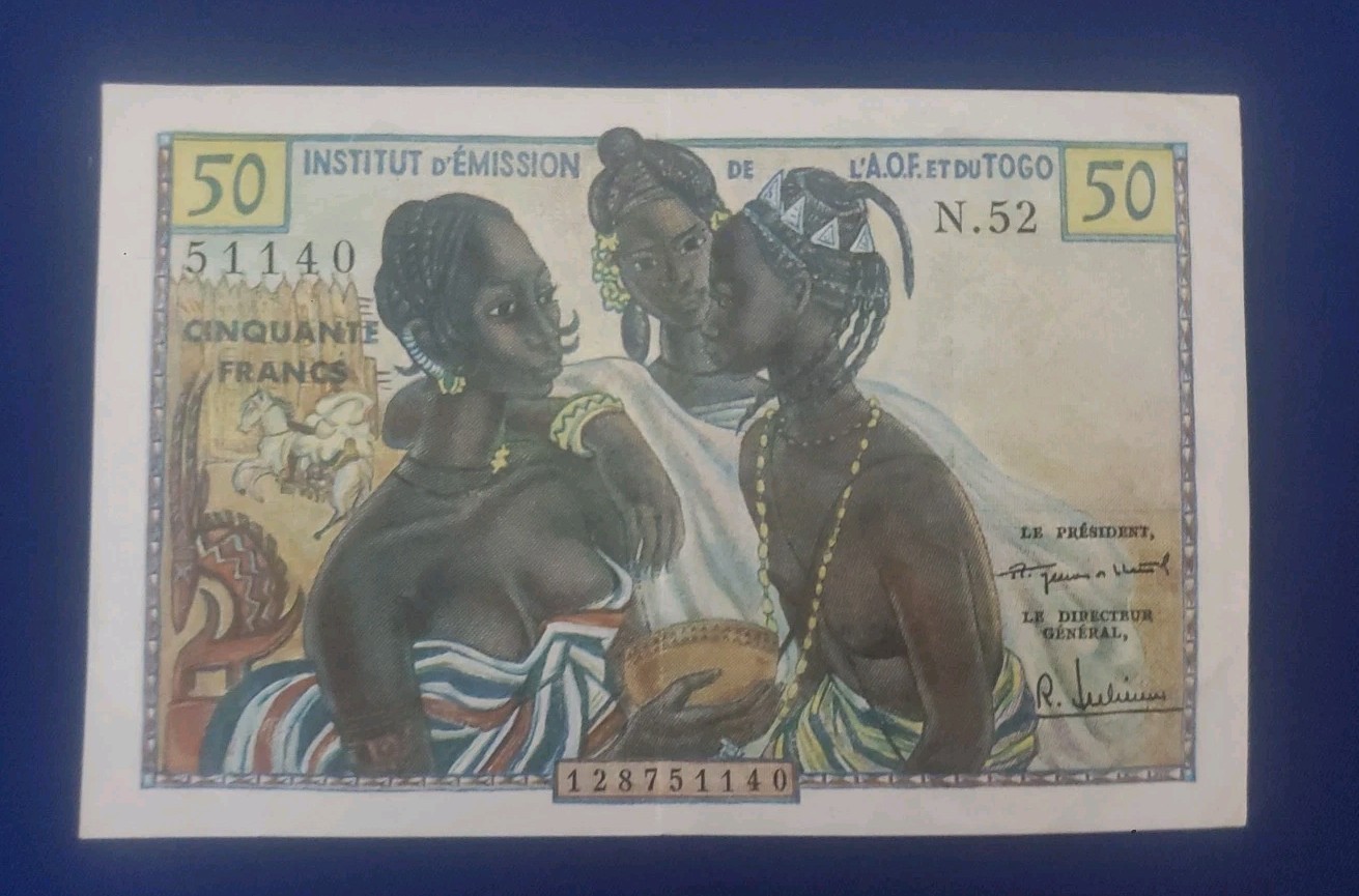 French West Africa / Togo 50 Francs 1956 P-45 XF