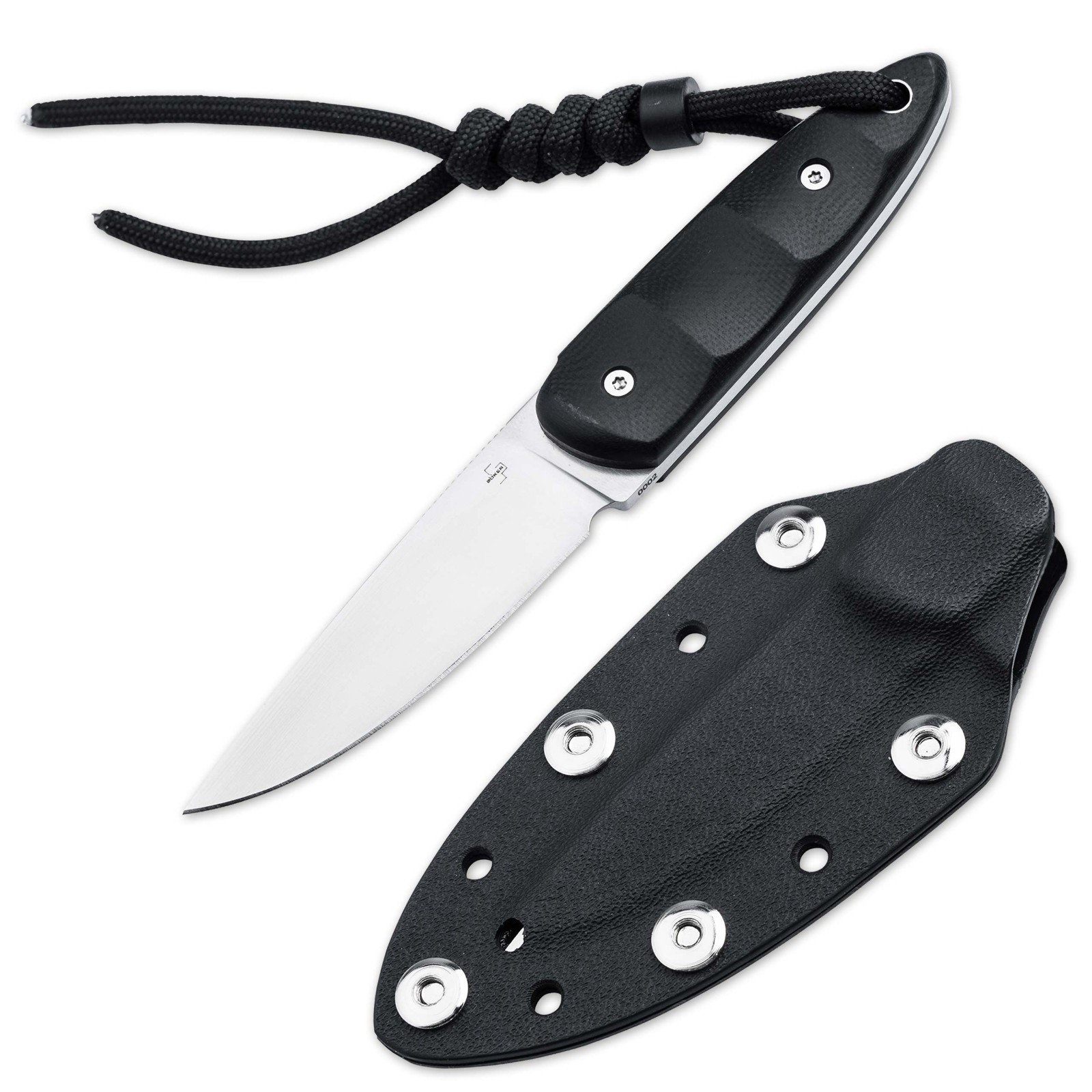 BOKER PLUS Pollywog Fixed Blade EDC Knife Full-Tang D2 G10 Kydex Black 02BP0005
