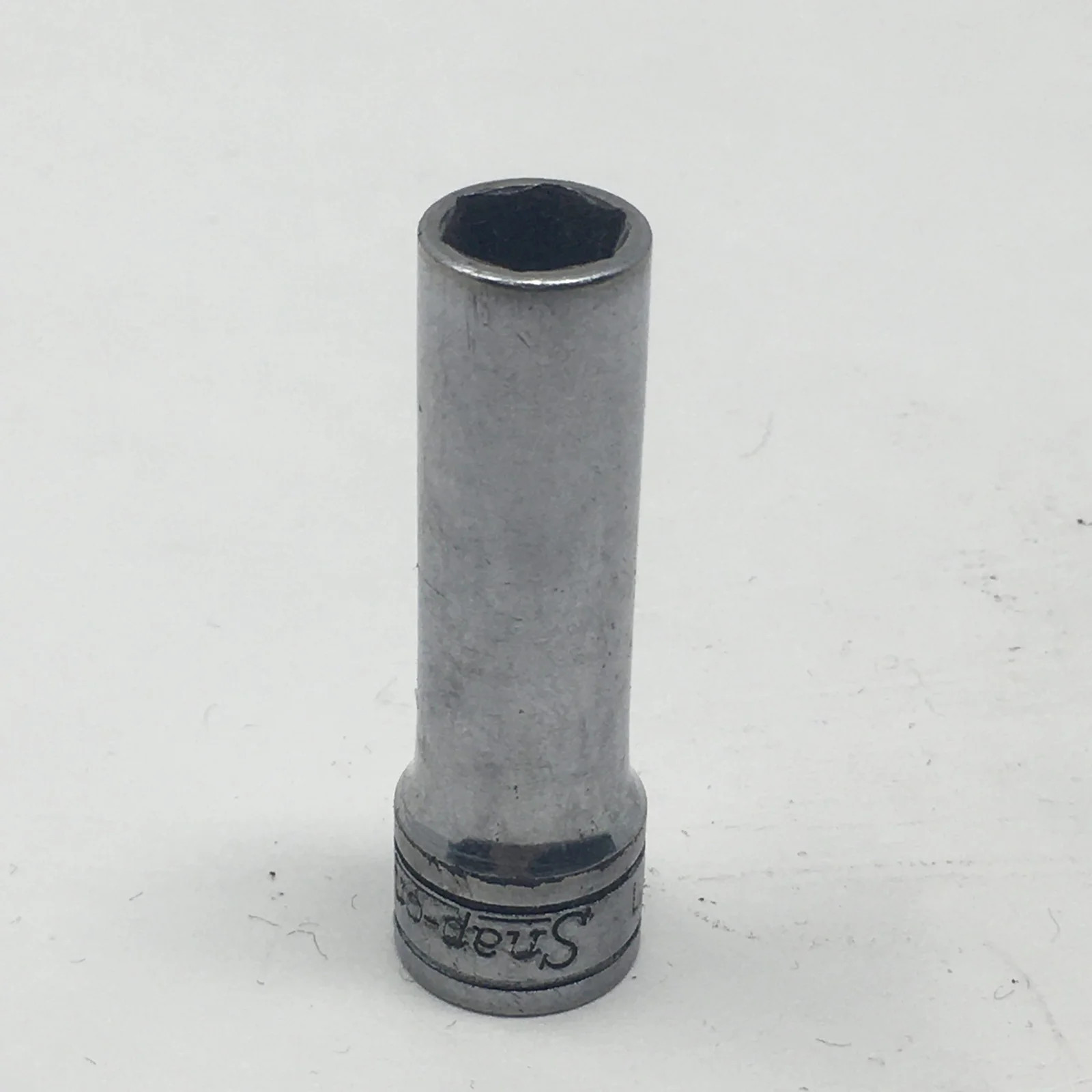 Snap On SFS121 3/8" Drive Chrome Deep 6-Point Socket, Chrome Chipping (Used)